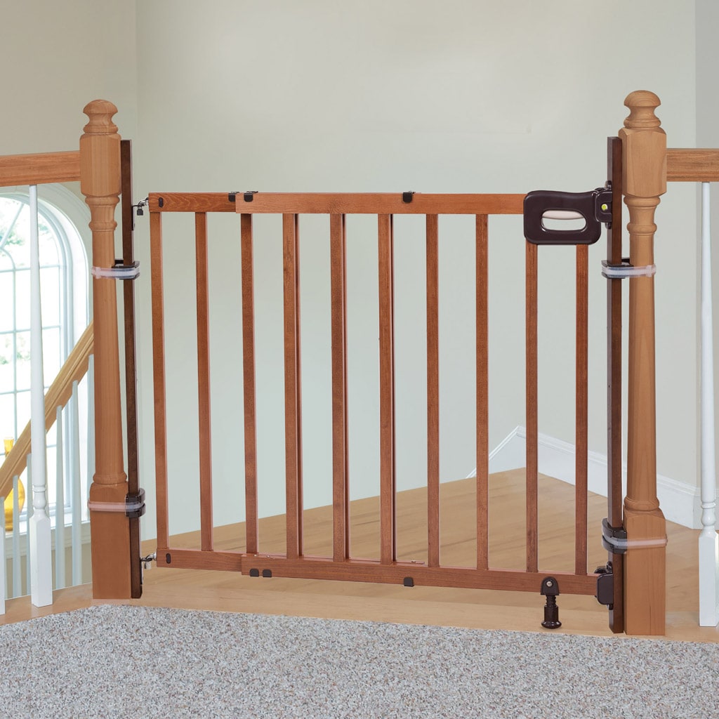 Summer Infant 36.75-in x 36.75-in Hardware Mounted Brown Wood Safety Gate  Extender