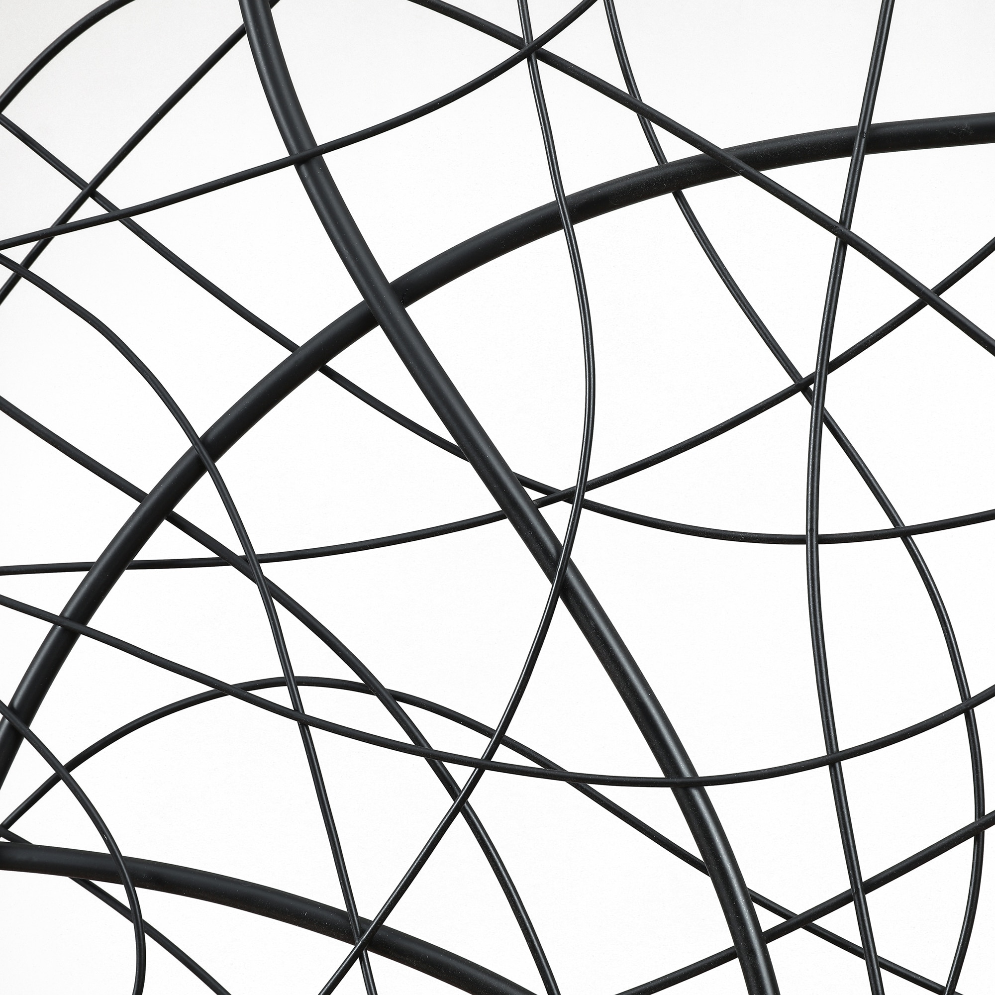 Large Black Abstract Square Iron Wall Sculpture