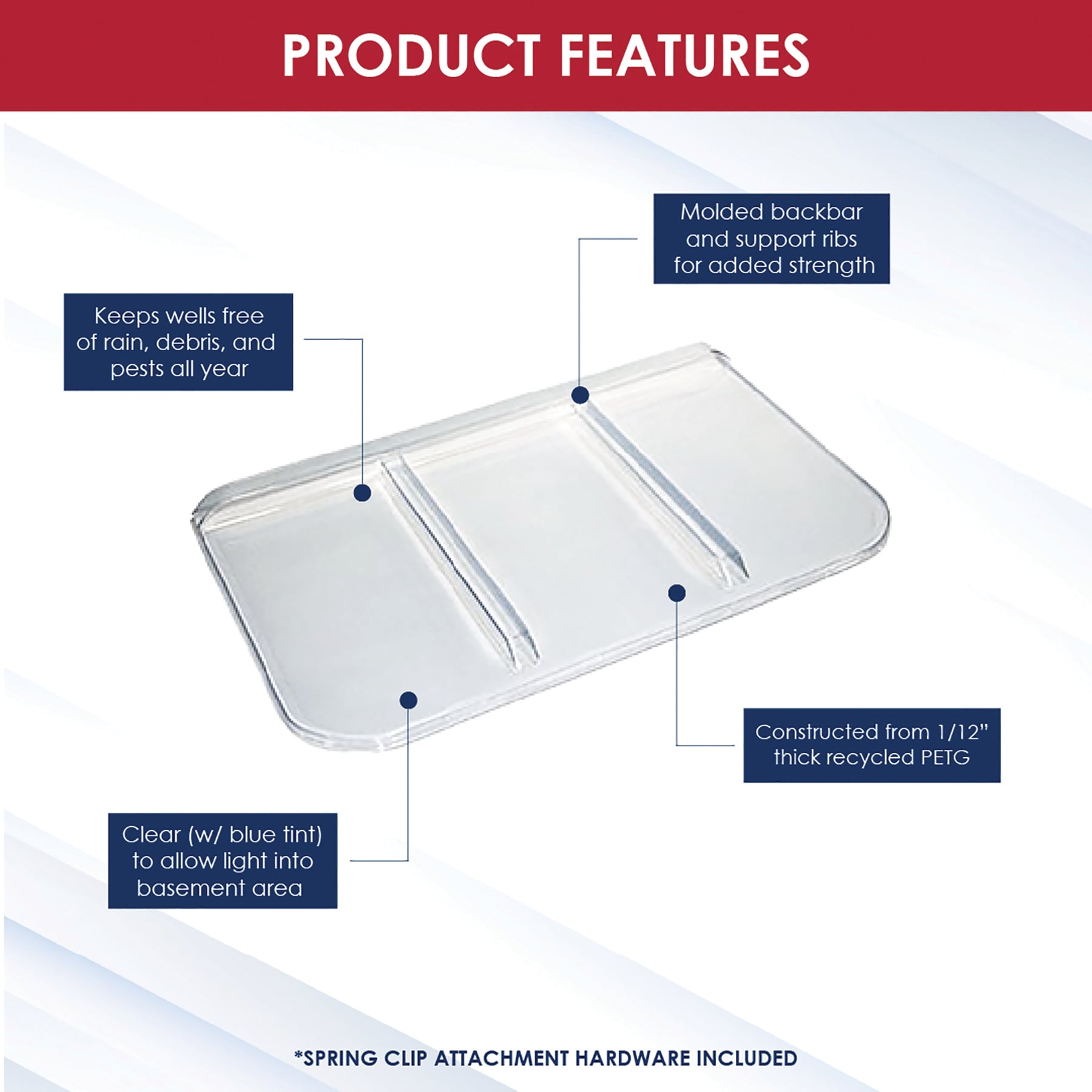 SHAPE PRODUCTS 4526FRGC Area-Wall-And-Window-Well-Covers - View #3