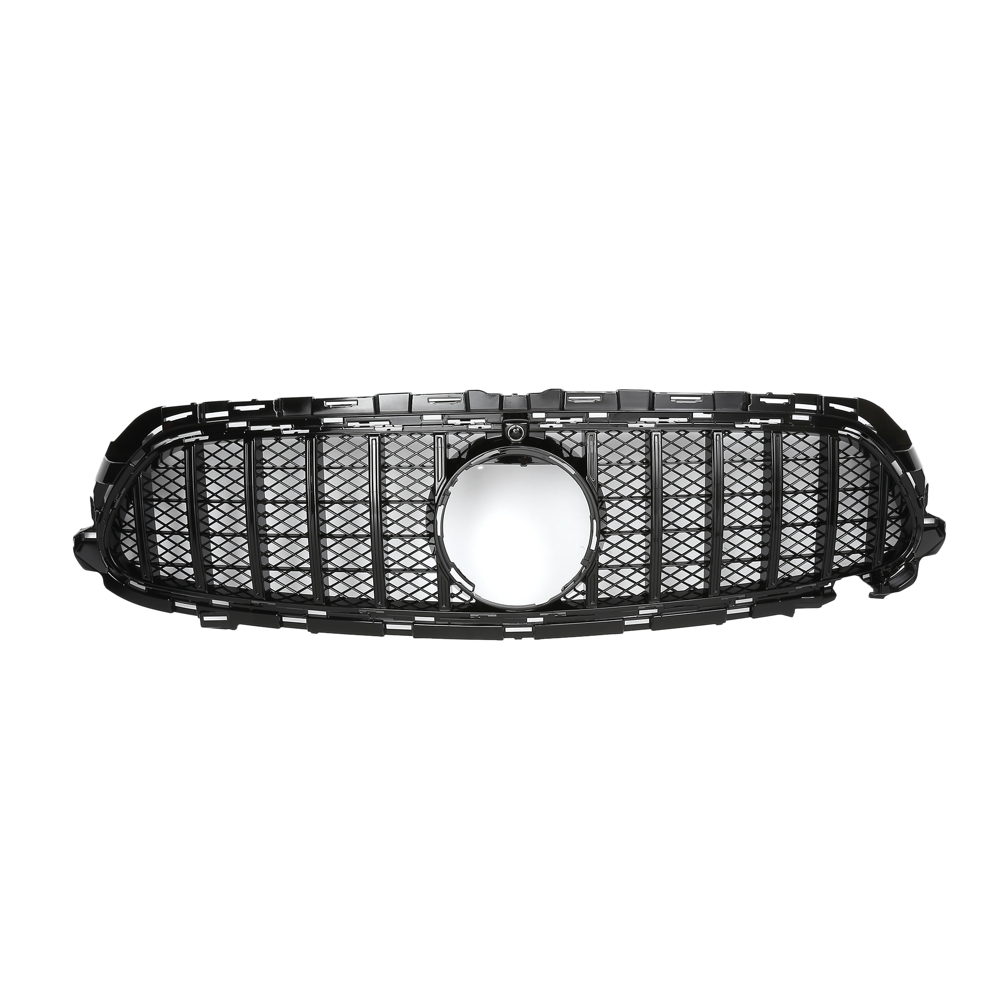 Unique Bargains Front Upper Hood Bumper Grille Grill for Mercedes-Benz E200 2021-2022 Front Upper Bumper Kidney Grille Grill for AMG Body Styling Black