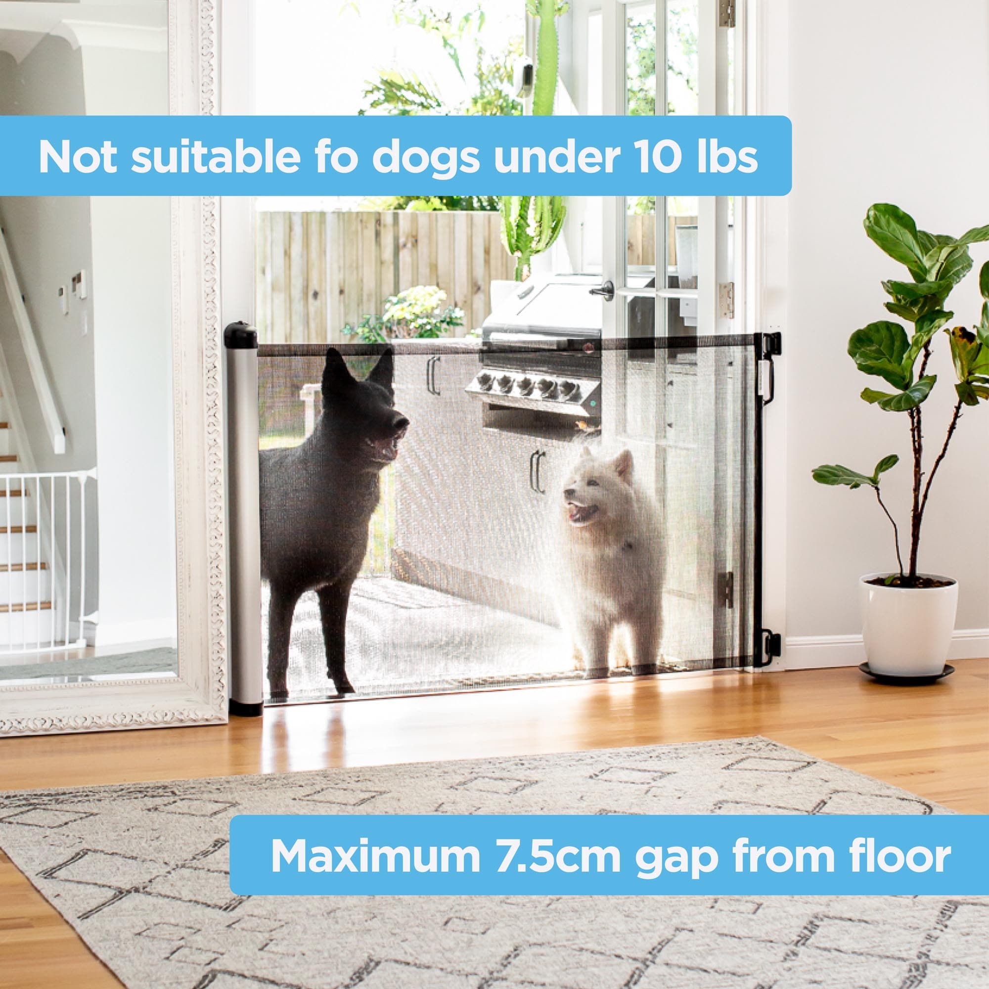 Perma Child Safety Retractable Baby Gate 71-in x 38.9-in Hardware ...