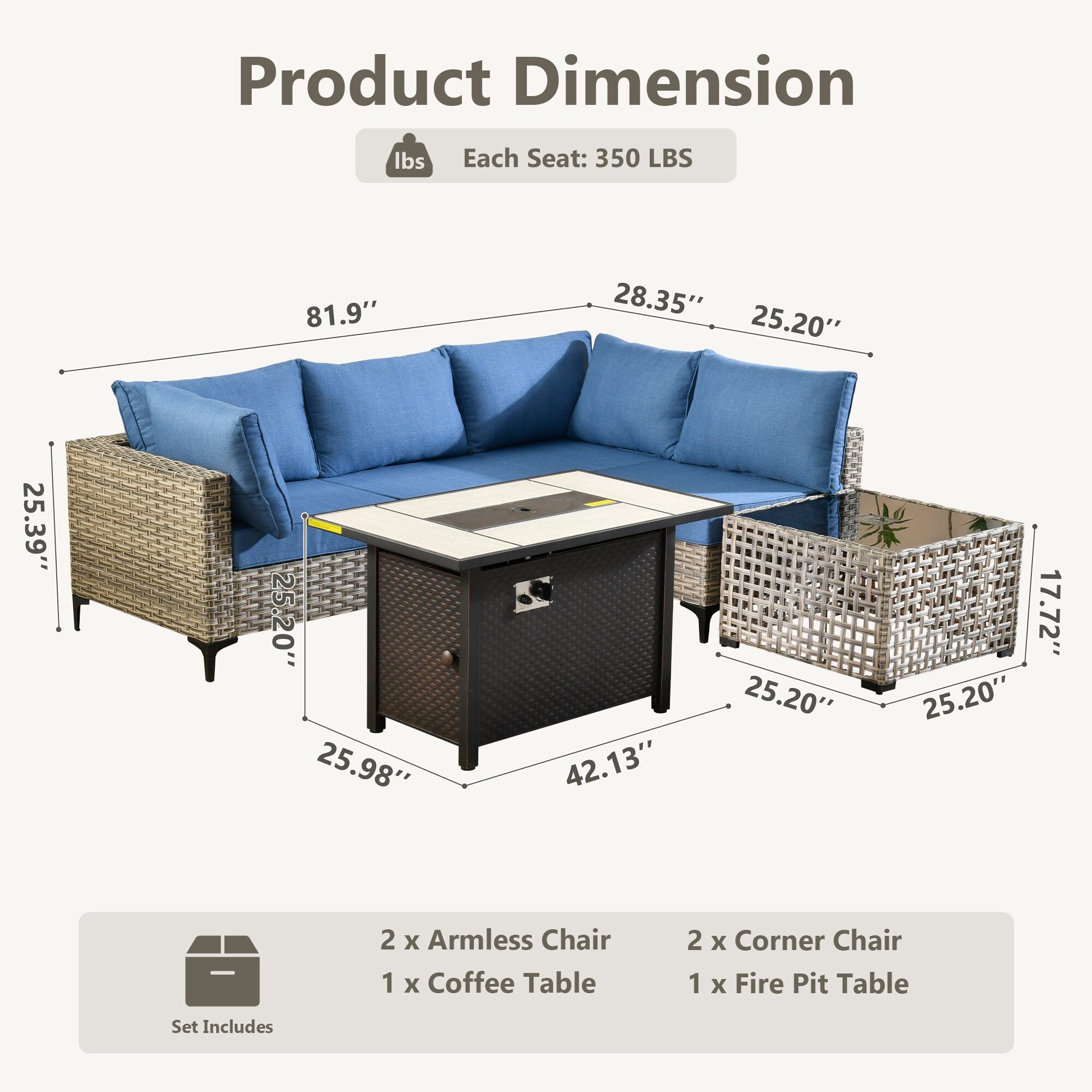 Pouuin CFPSKT505 Patio-Sofas-Daybeds - View #2
