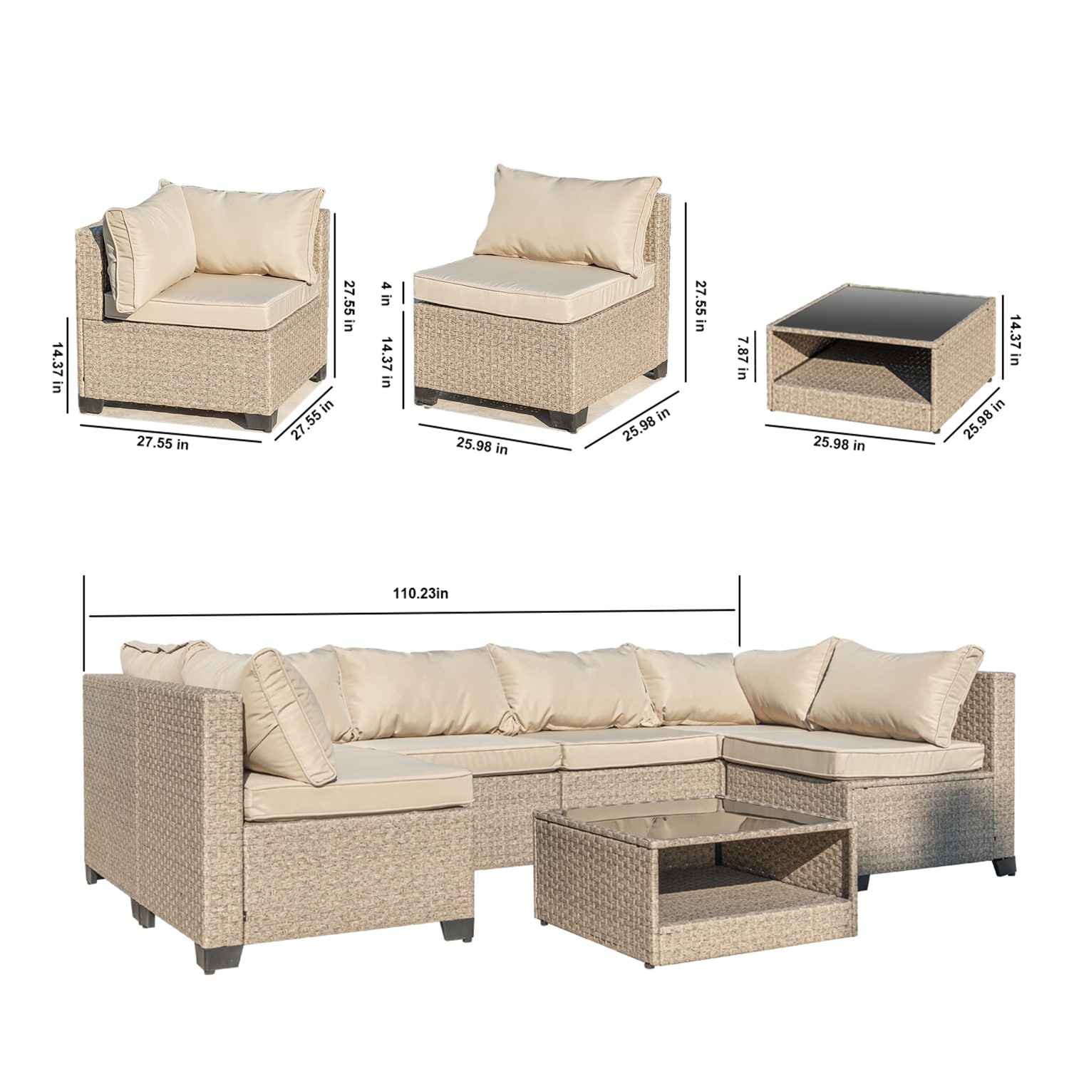 LUXEYARD DS-M-BAC07531 Patio-Conversation-Sets - View #2