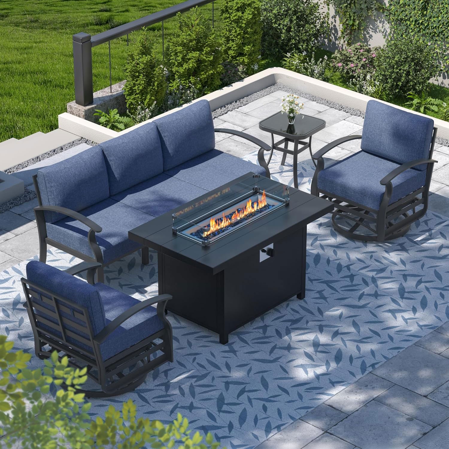 ALAULM LS-A-5SRFP-NAVY Patio-Conversation-Sets - View #2
