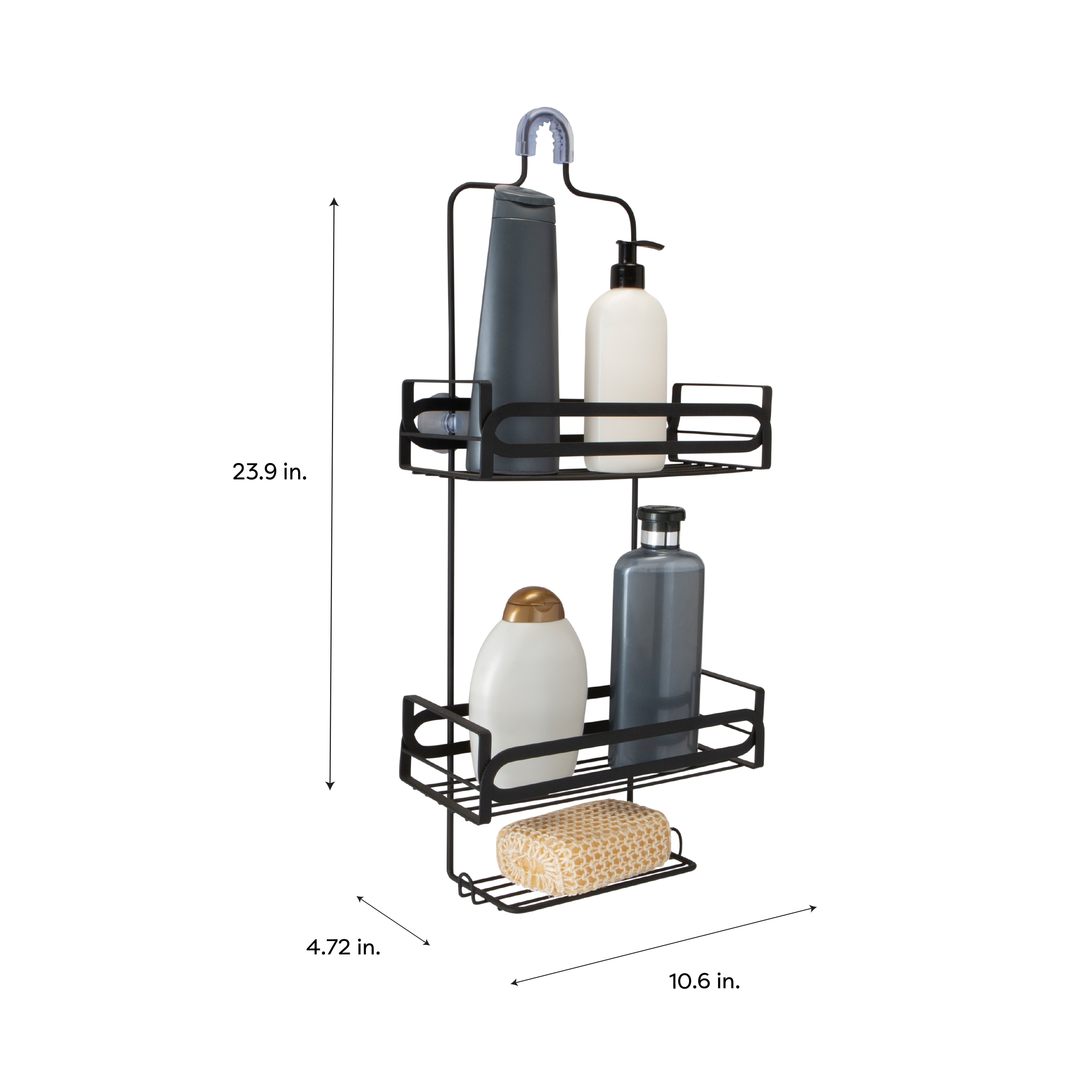 Elle Decor EL-44041-BLACK Hanging-Shower-Caddies - View #4