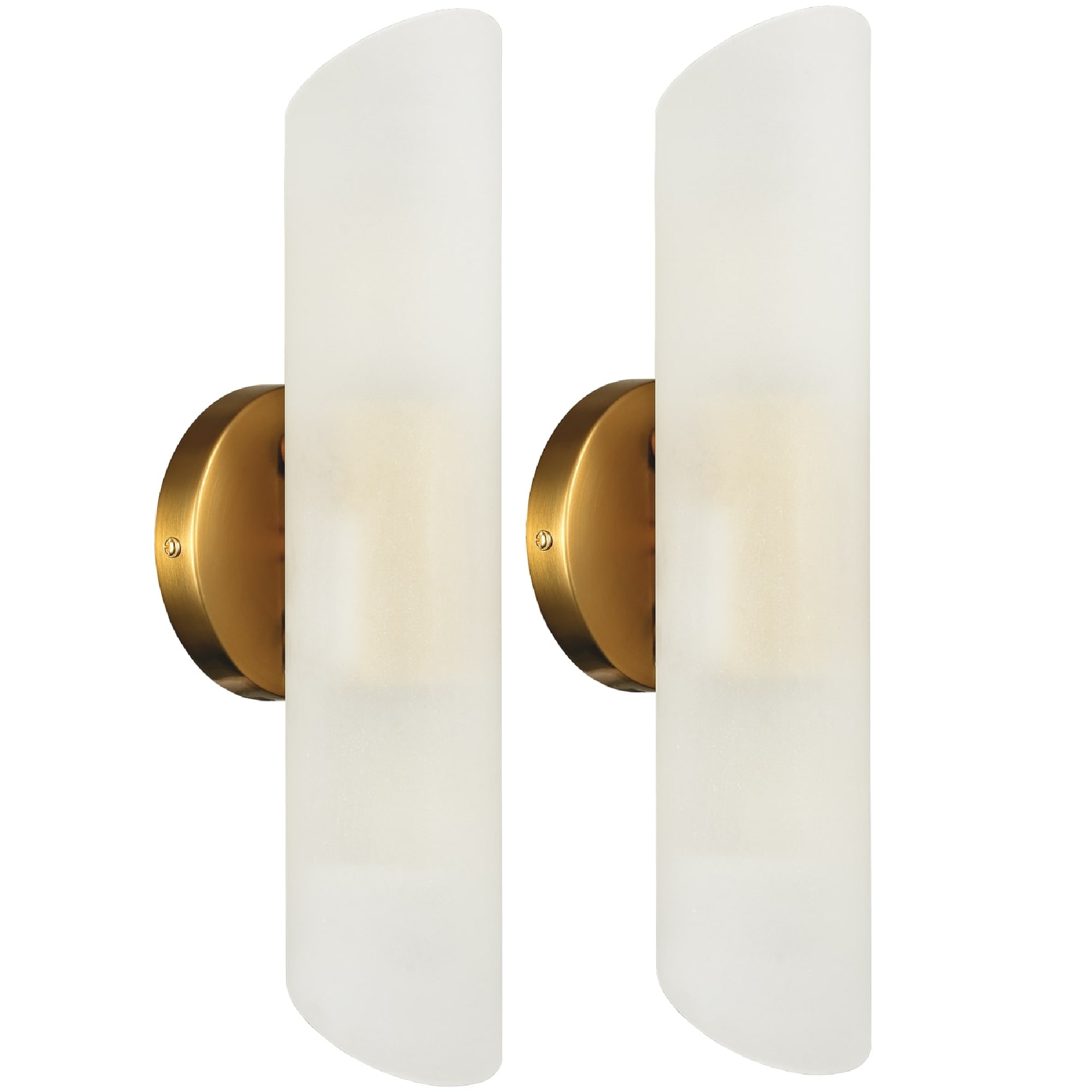 Claxy DZ-B3200BU-J-M-2 Opal 4.7-in W 2 -Light Brushed Brass Wall Sconce