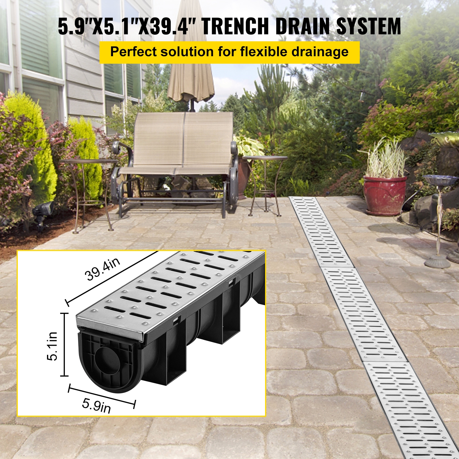 VEVOR SCPSBXGM100100549V0 Outdoor-Drainage - View #2