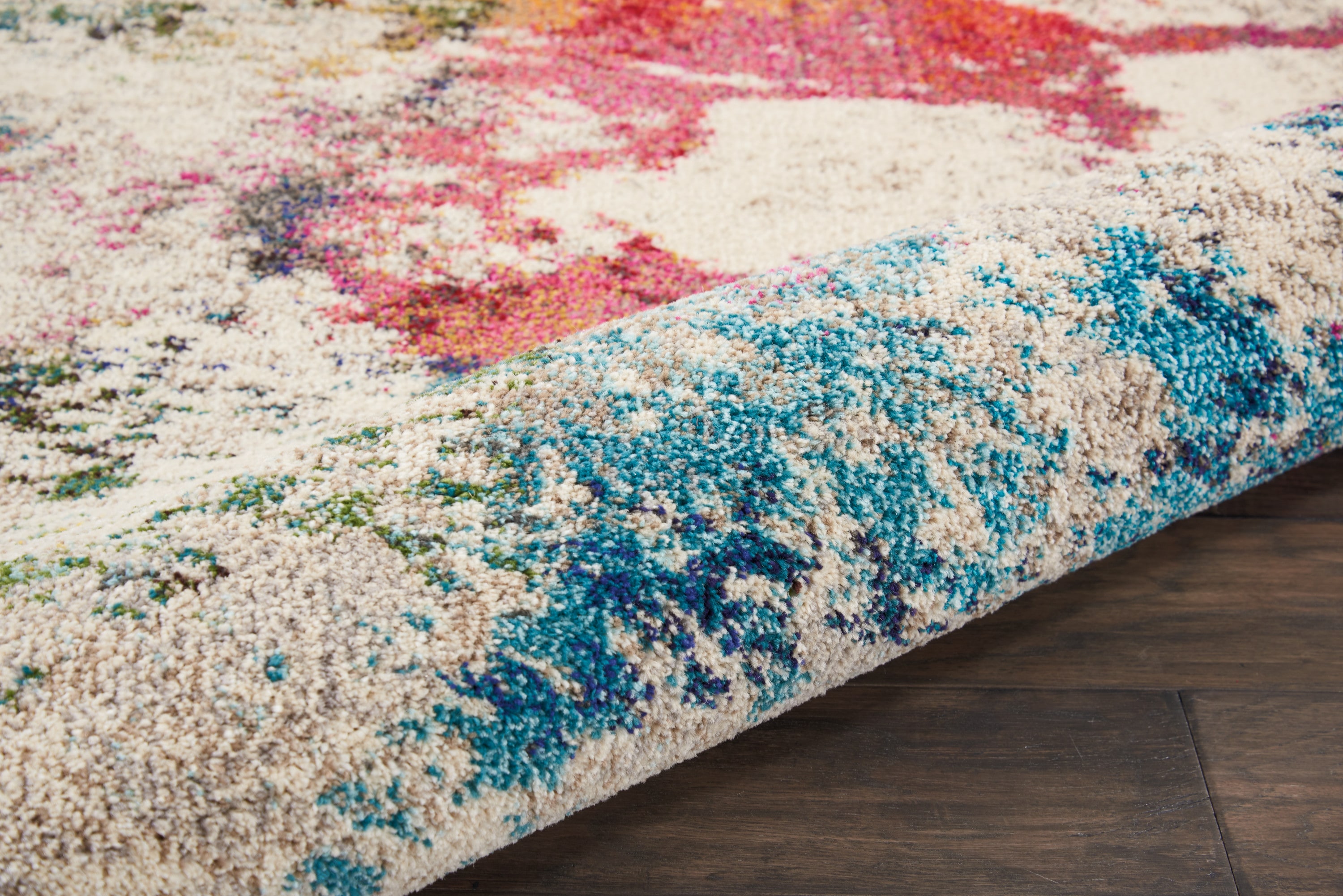 Ivory Abstract Hand-knotted 9' x 12' Synthetic Rug