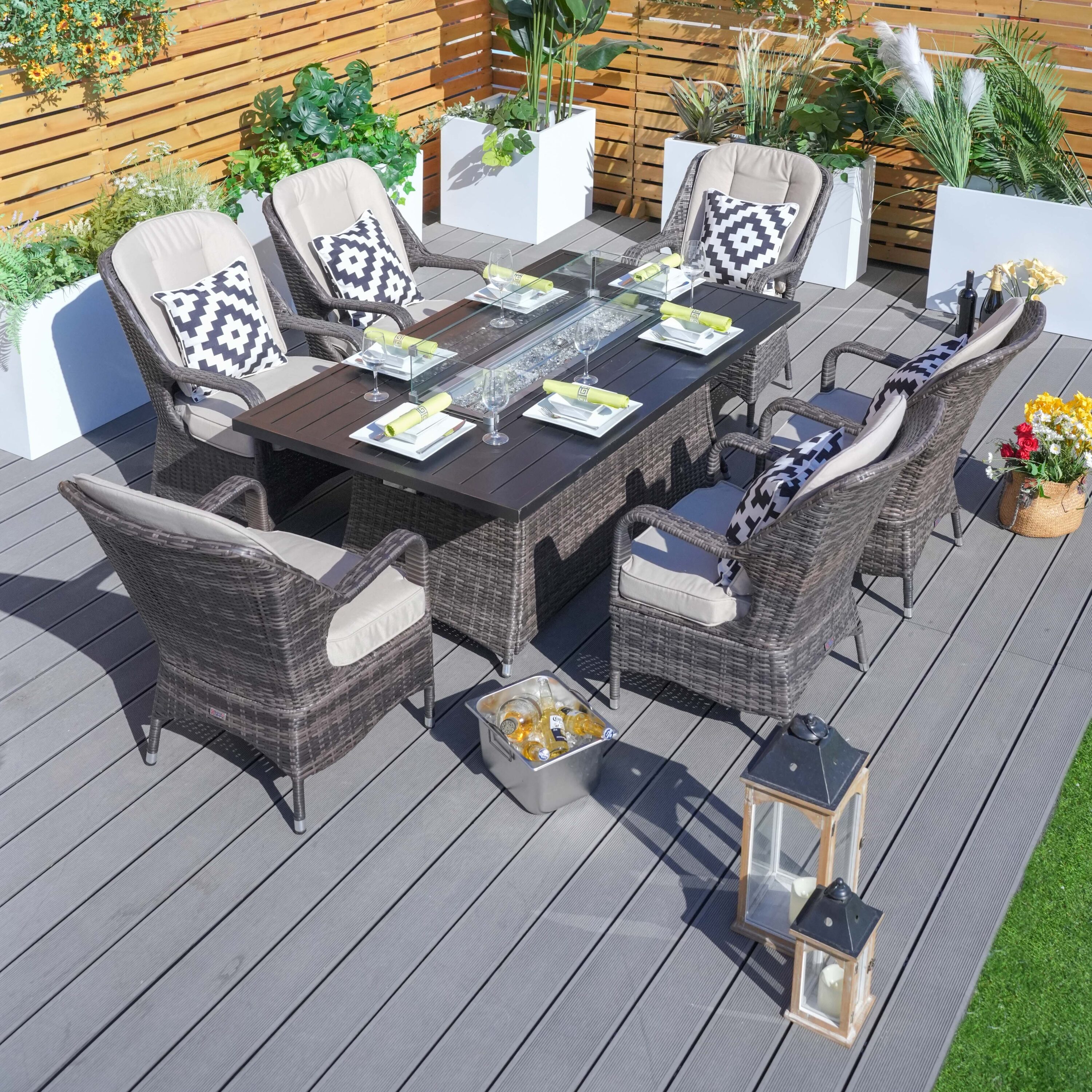 Direct Wicker DWG-1106RA-BR Patio-Dining-Sets - View #5