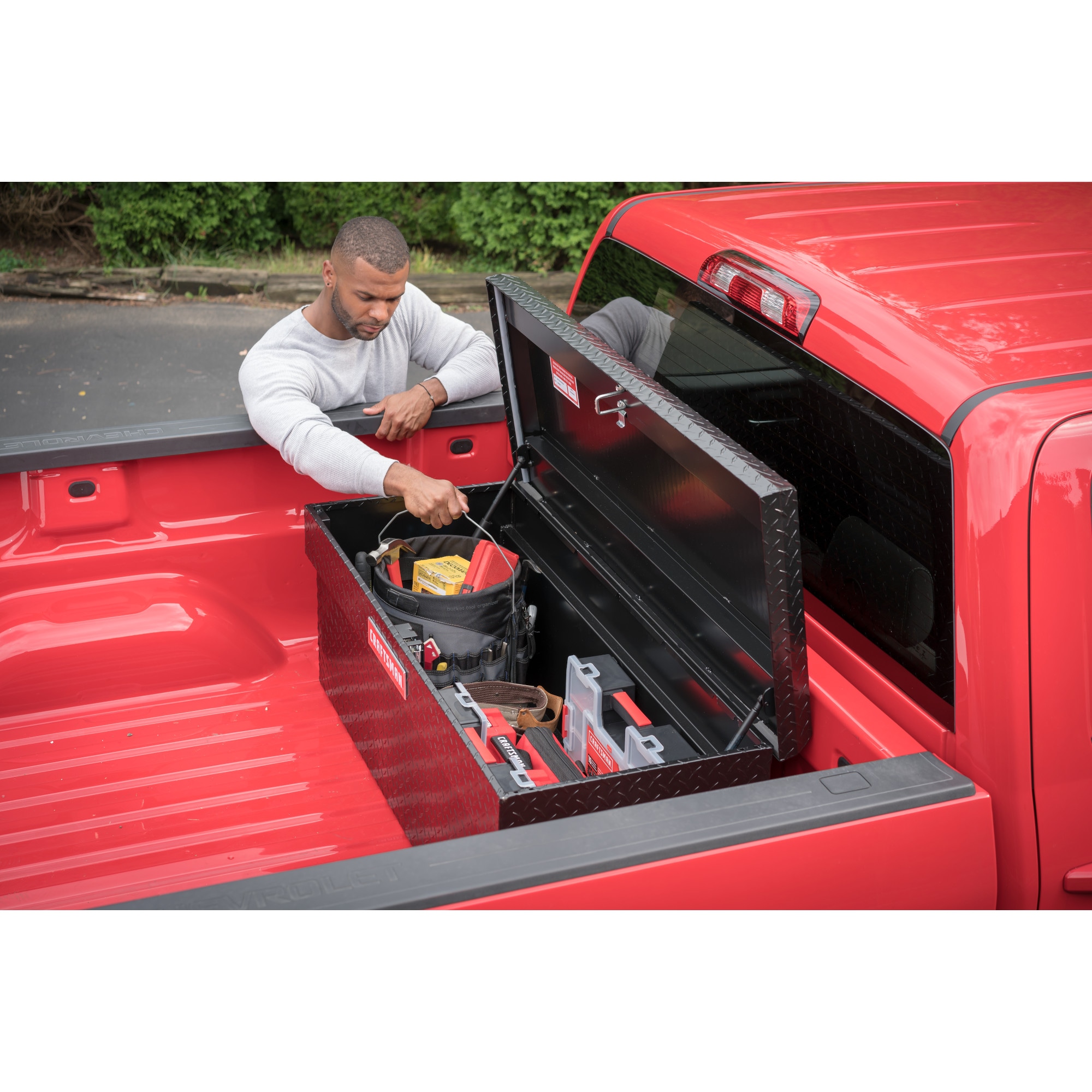 PICKUP PACK  Aluminum truck bed organizer and cover, with low side tool  boxes!