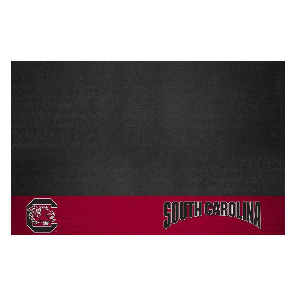 FANMATS 12130 South Carolina Gamecocks NCAA Grill Mat Black Vinyl Rectangular Grill Mat