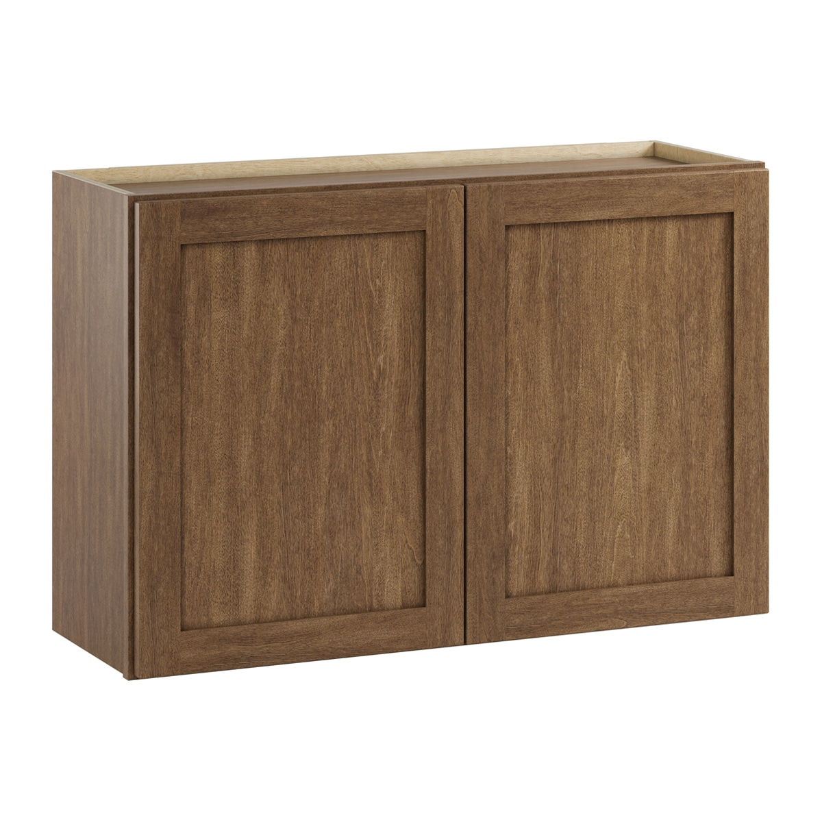 Whalen CLICK-IT LWSCLICK-58LW Sherwood Hills 36-in W x 24-in H x 12-in D Walnut Birch Wall Ready to assemble Plywood Cabinet (Raised Panel Shaker)