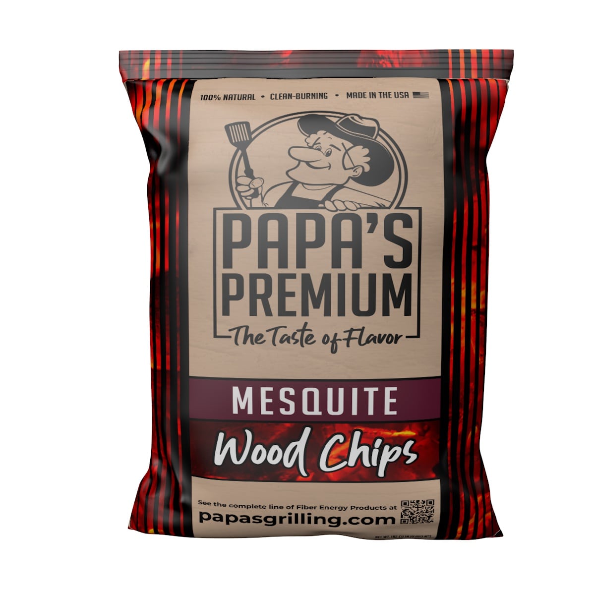 PAPA'S PBMCP1911 The Taste of Flavor Mesquite 192 Cubic inch(es) Wood chips
