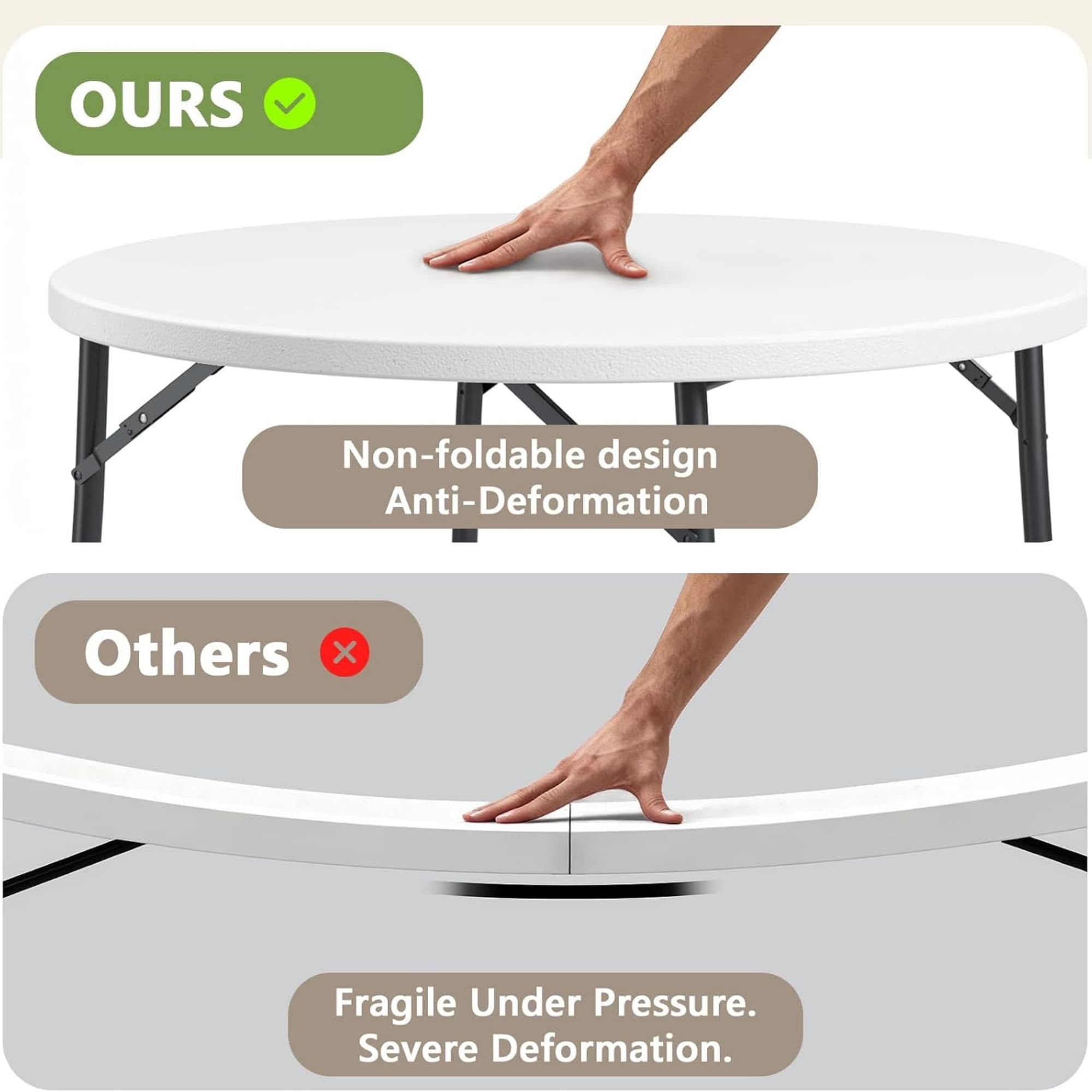 Yardgrace BSHTSC48YWT1 Folding-Tables - View #6