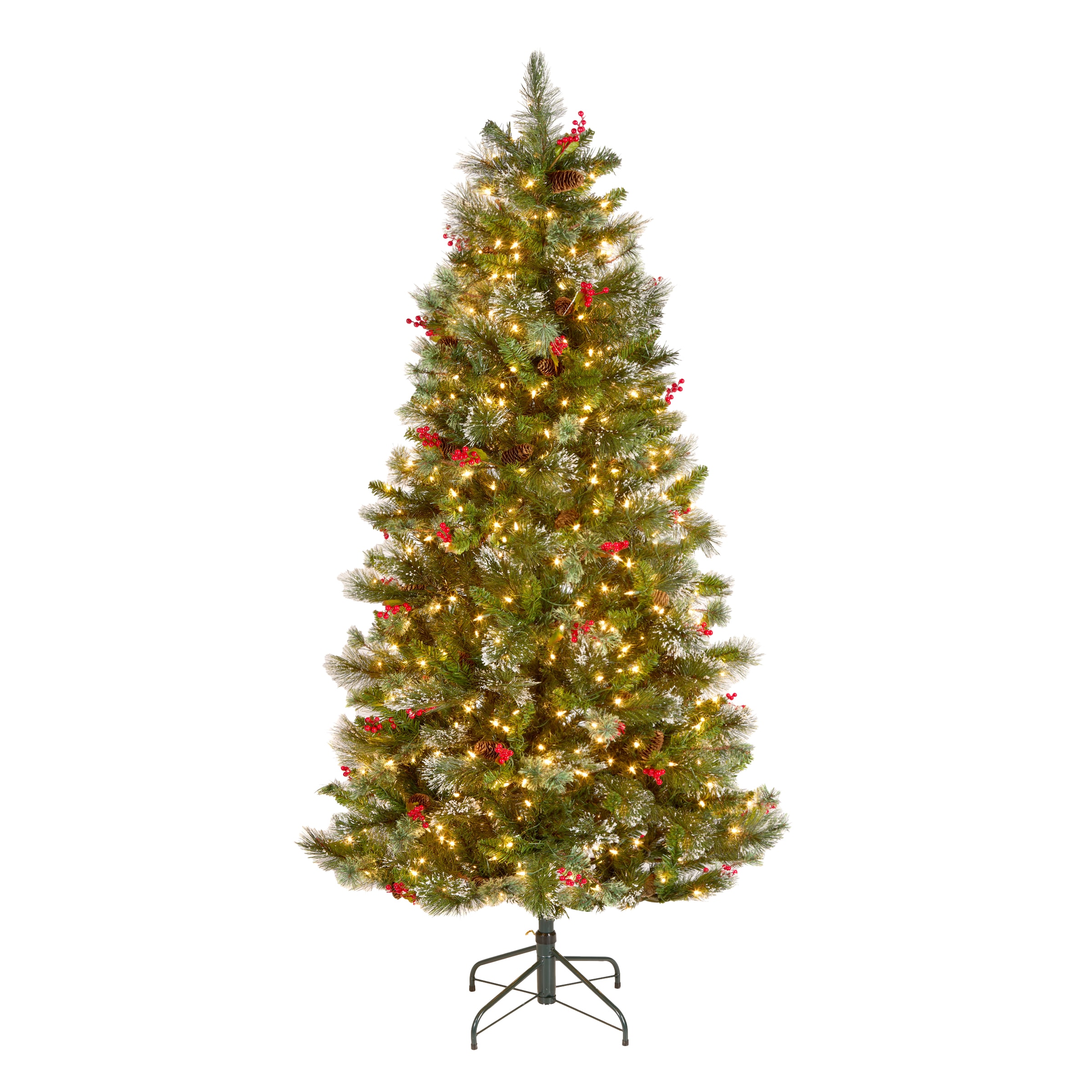 National Tree Company WP1-308-65 6.5-ft Pine Pre-lit Artificial Christmas Tree with White Incandescent Lights