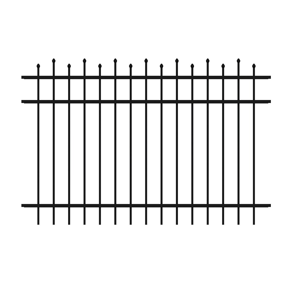 Black Truro Metal Fencing At Lowes Com   00753920 