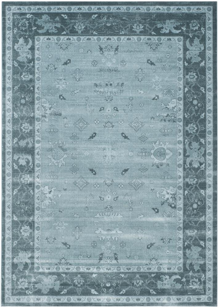 Safavieh VTG245B-9 Vintage Oushak 9 x 12 Light Blue/Dark Blue Distressed/Overdyed Vintage Area Rug