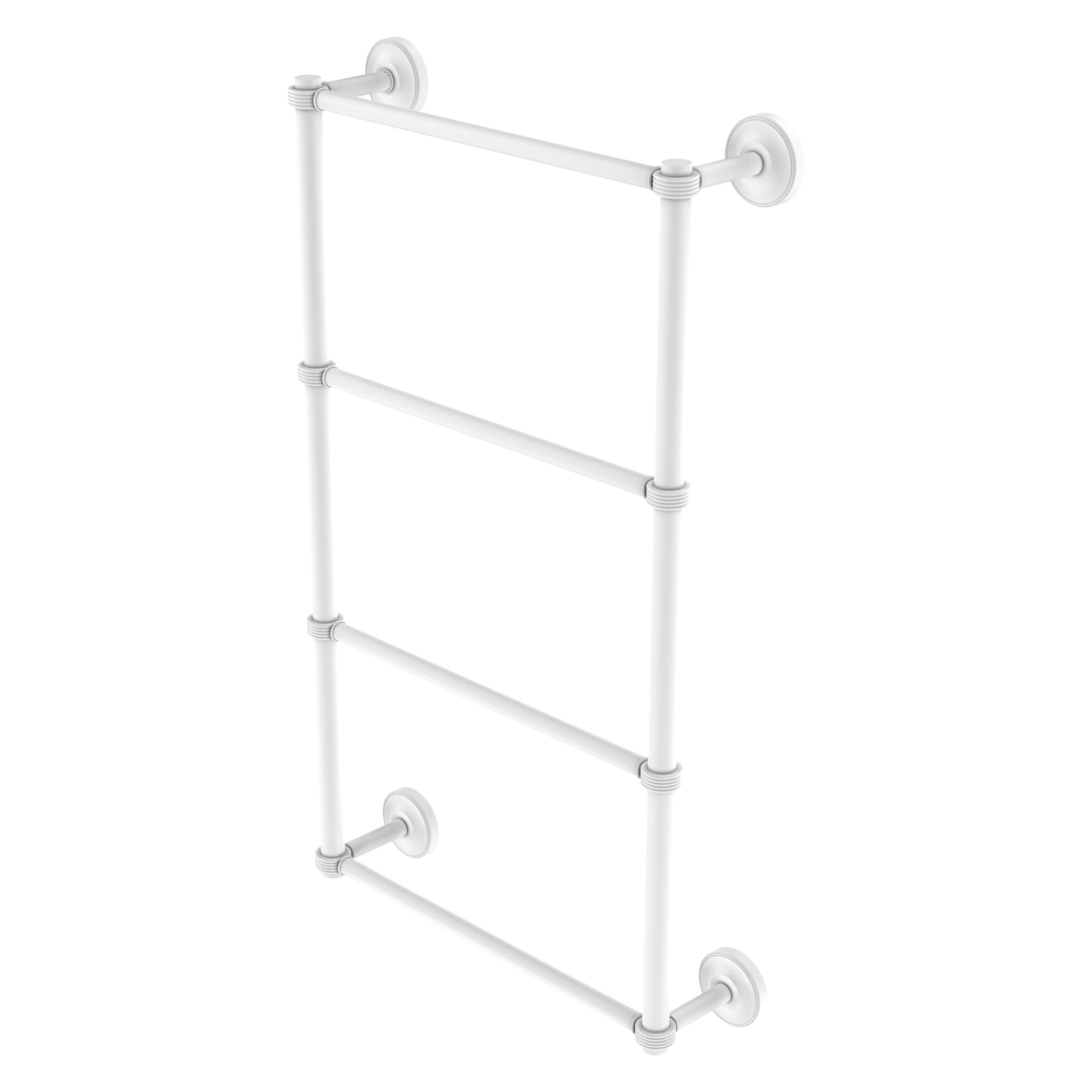 Allied Brass PR-28G-36-WHM Prestige Regal 36-in double Matte White Wall mount 4-tier Towel Bar