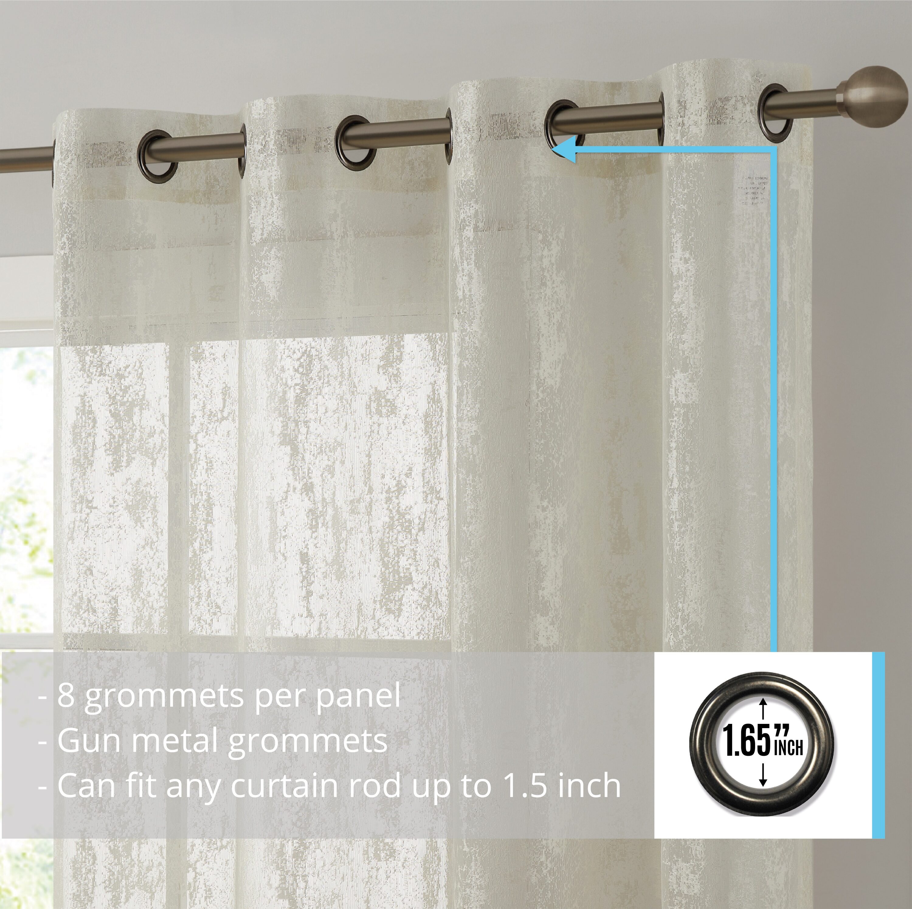 HLC.me CRWD-84-IVRY curtains - View #3