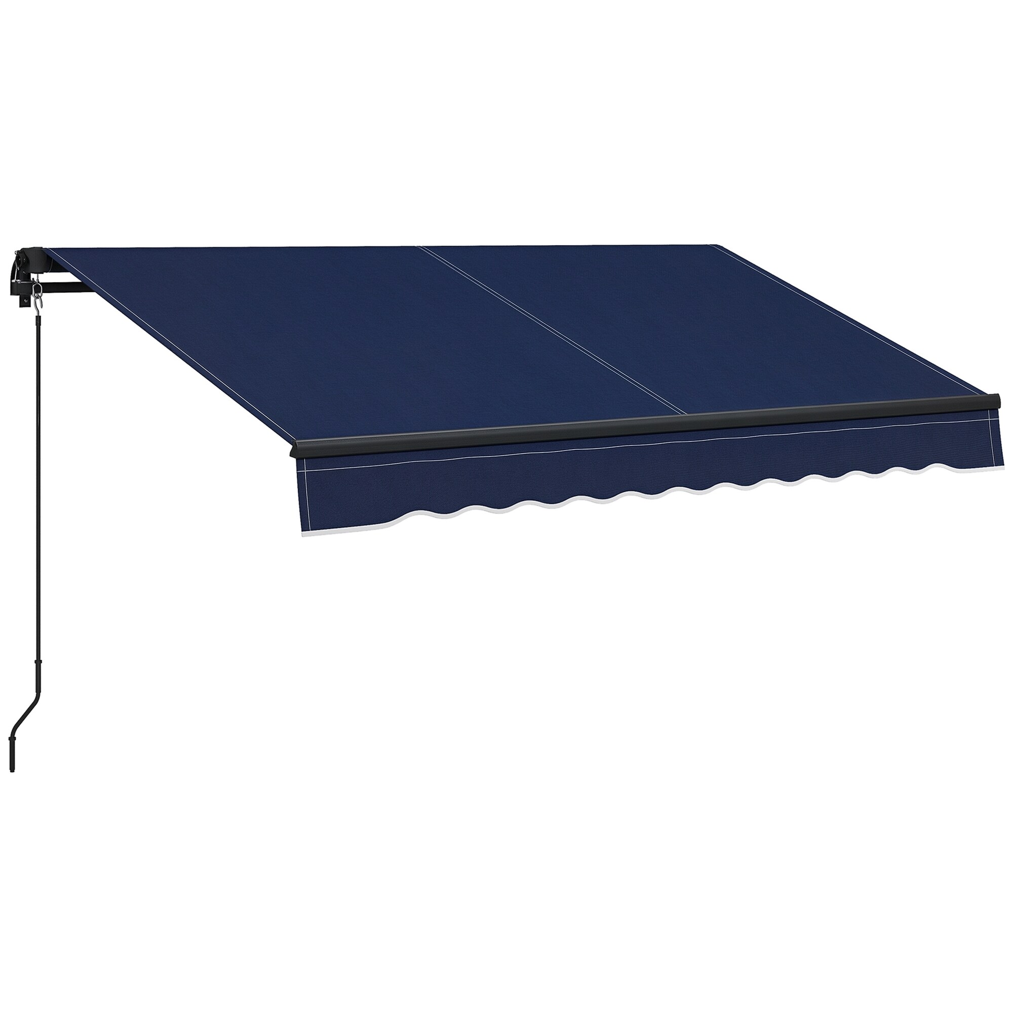Outsunny 840-264V00BU ¬†8' x 6.5' Retractable Awning Sunshade Shelter with Manual Crank Handle Blue