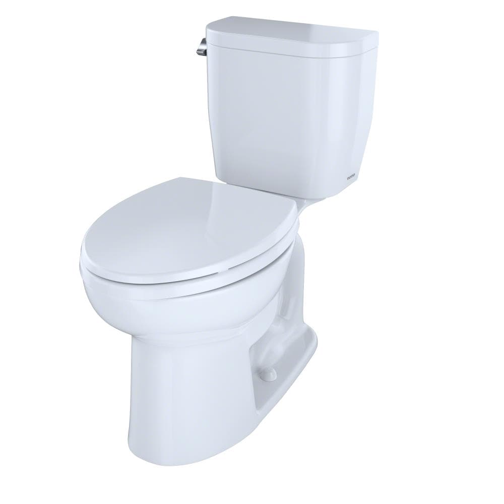 TOTO Entrada Cotton White Elongated Chair Height 2-piece Toilet 12-in ...