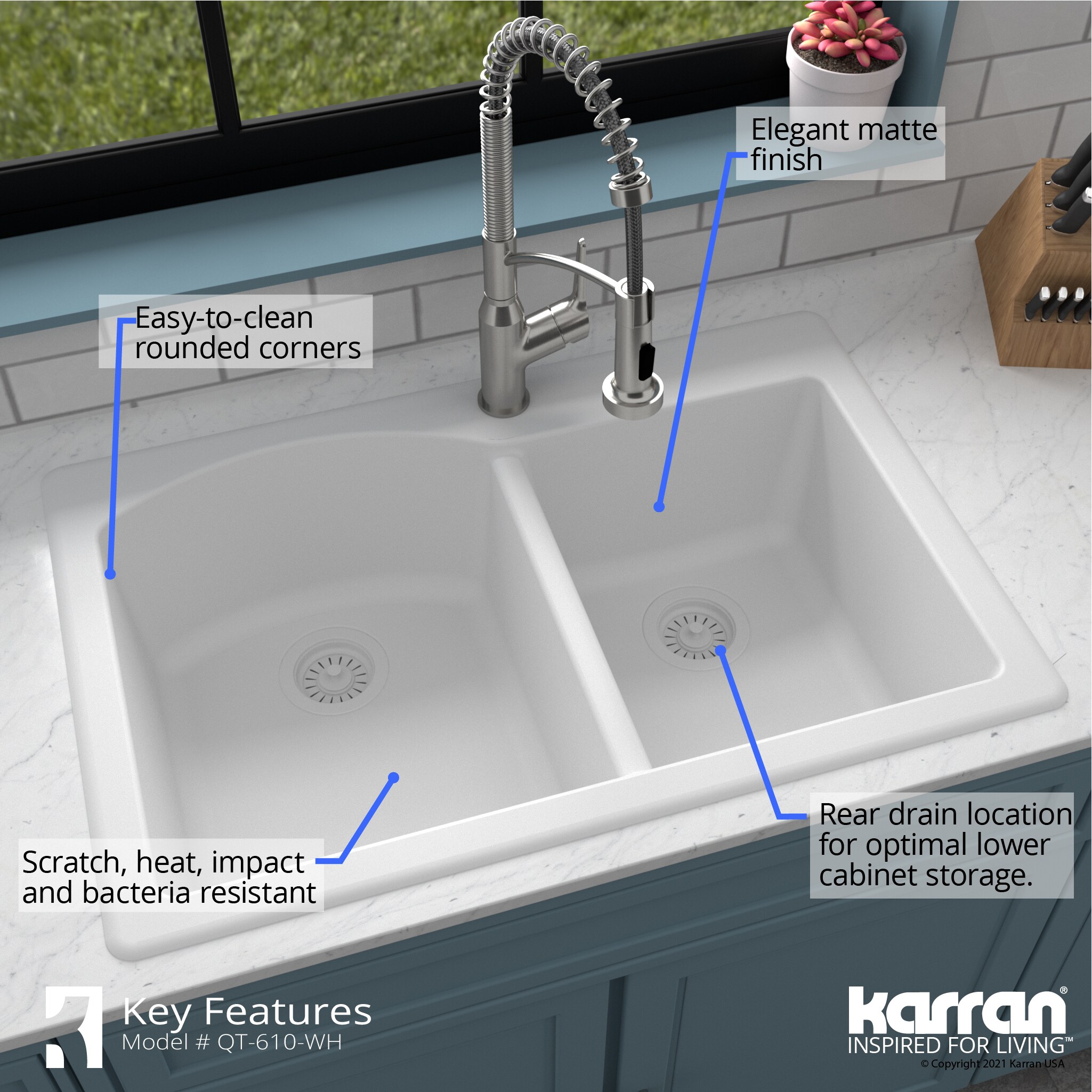 Karran QT-610-WH Kitchen-Sinks - View #7