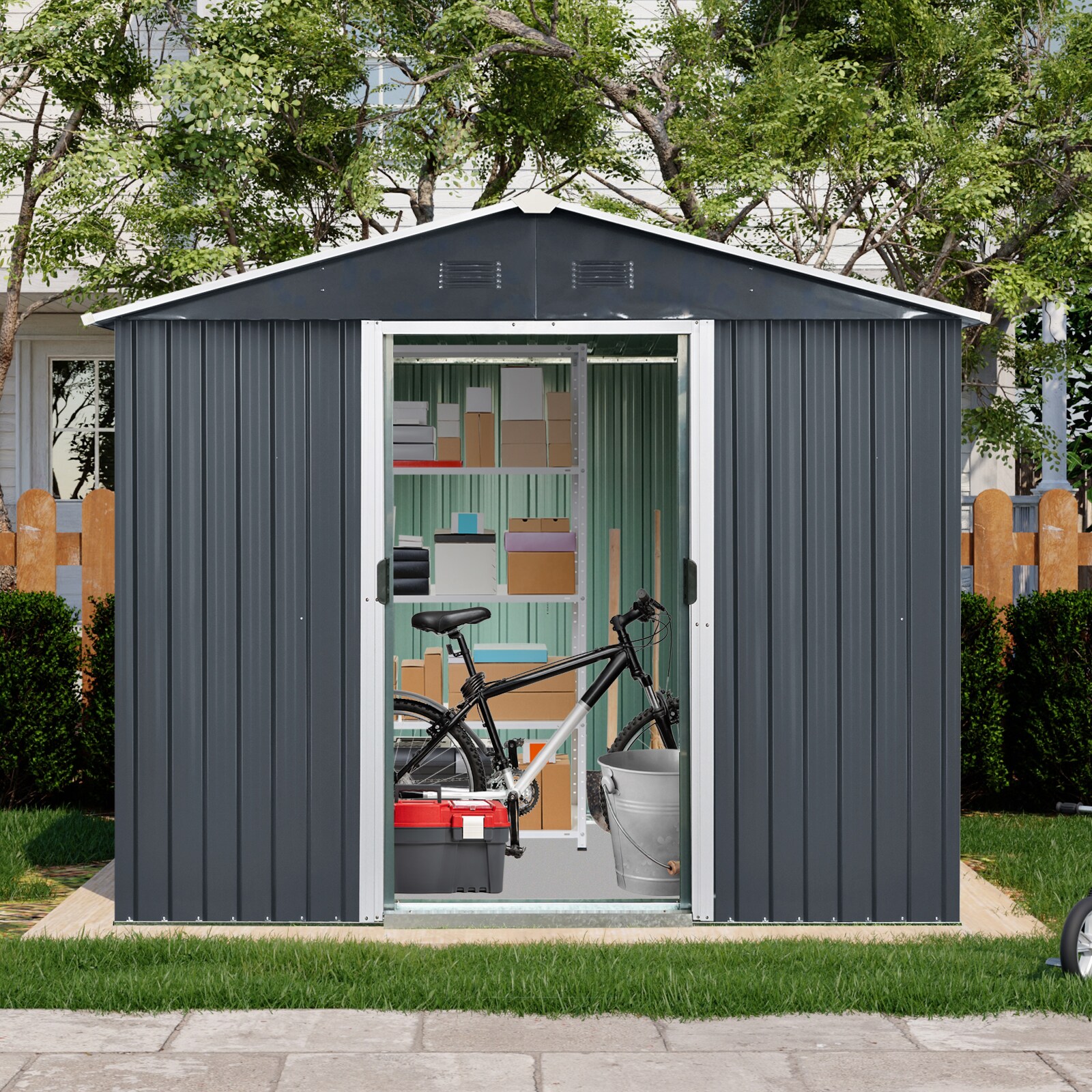 Xspracer ML-OS251WP Metal-Storage-Buildings-Sheds - View #6