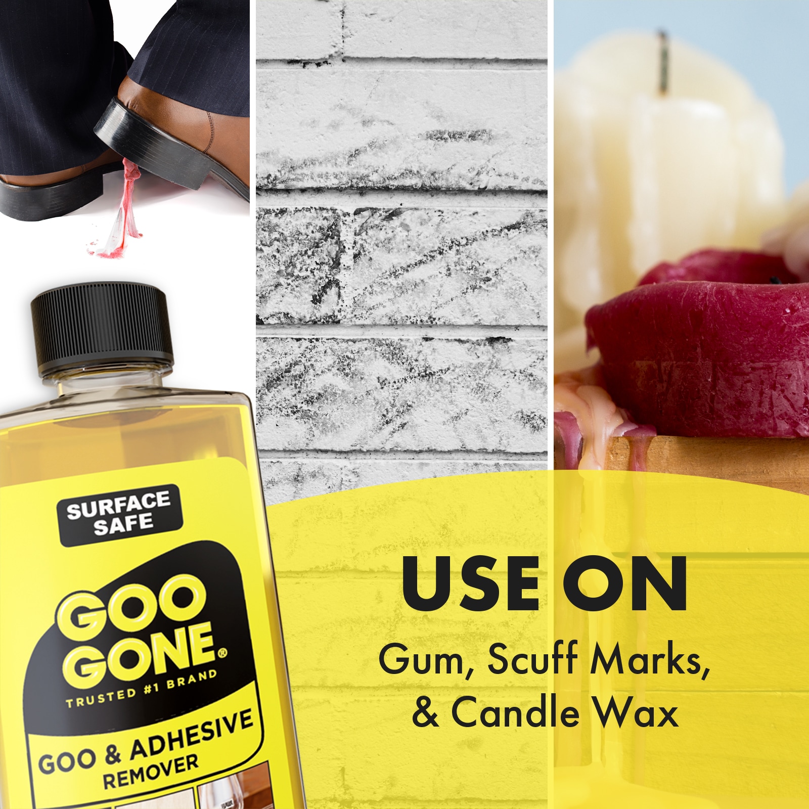 GOO GONE, Bottle, 8 oz Container Size, Citrus Adhesive Remover