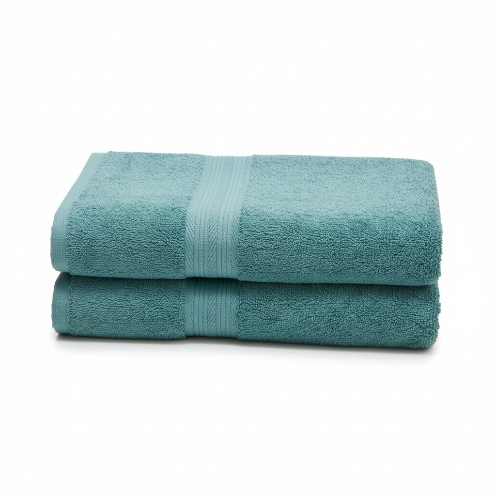 Paradigms Interiors 2 Pack Teal Green Bath Towels 30x54 Inches 100 Percent Cotton Fade Resistant Soft And Absorbent For Everyday Use