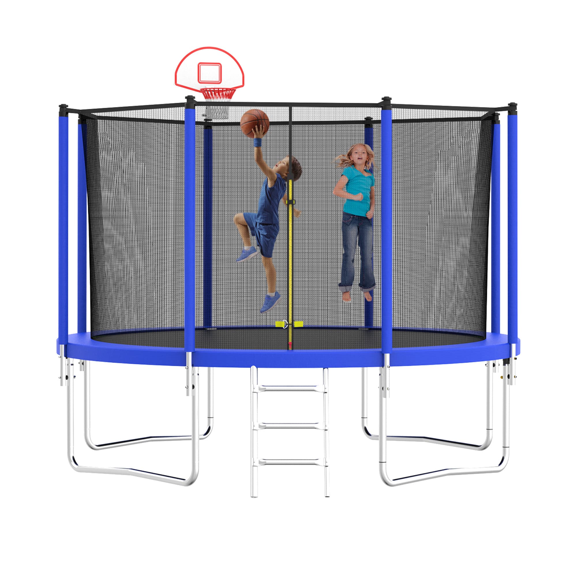 Damerin TRAA8 Trampolines 12-ft Round Kids in Blue
