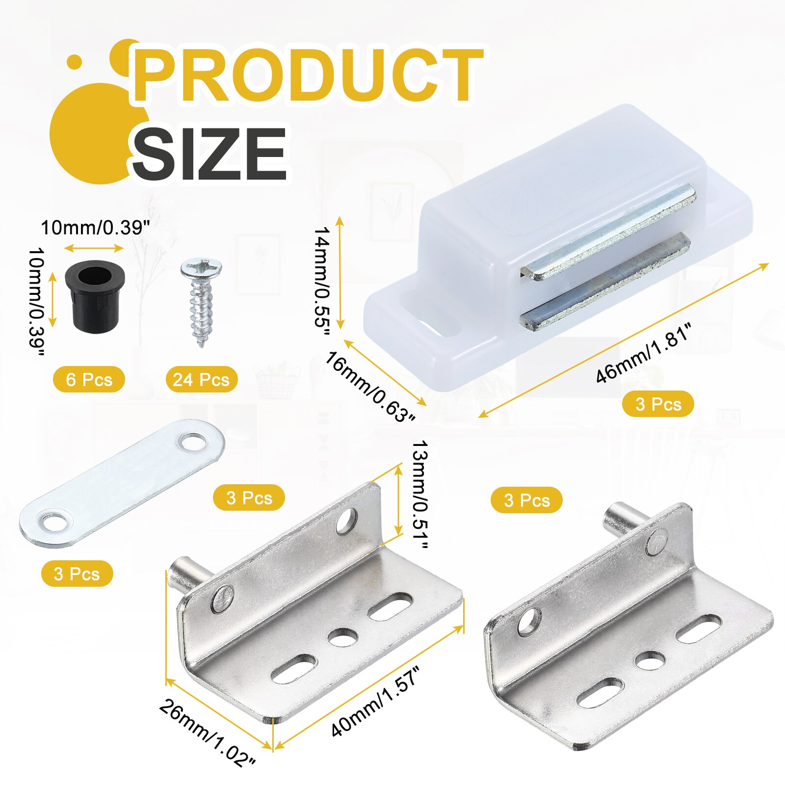Unique Bargains S25093000UX9085 Cabinet-Hinges - View #2