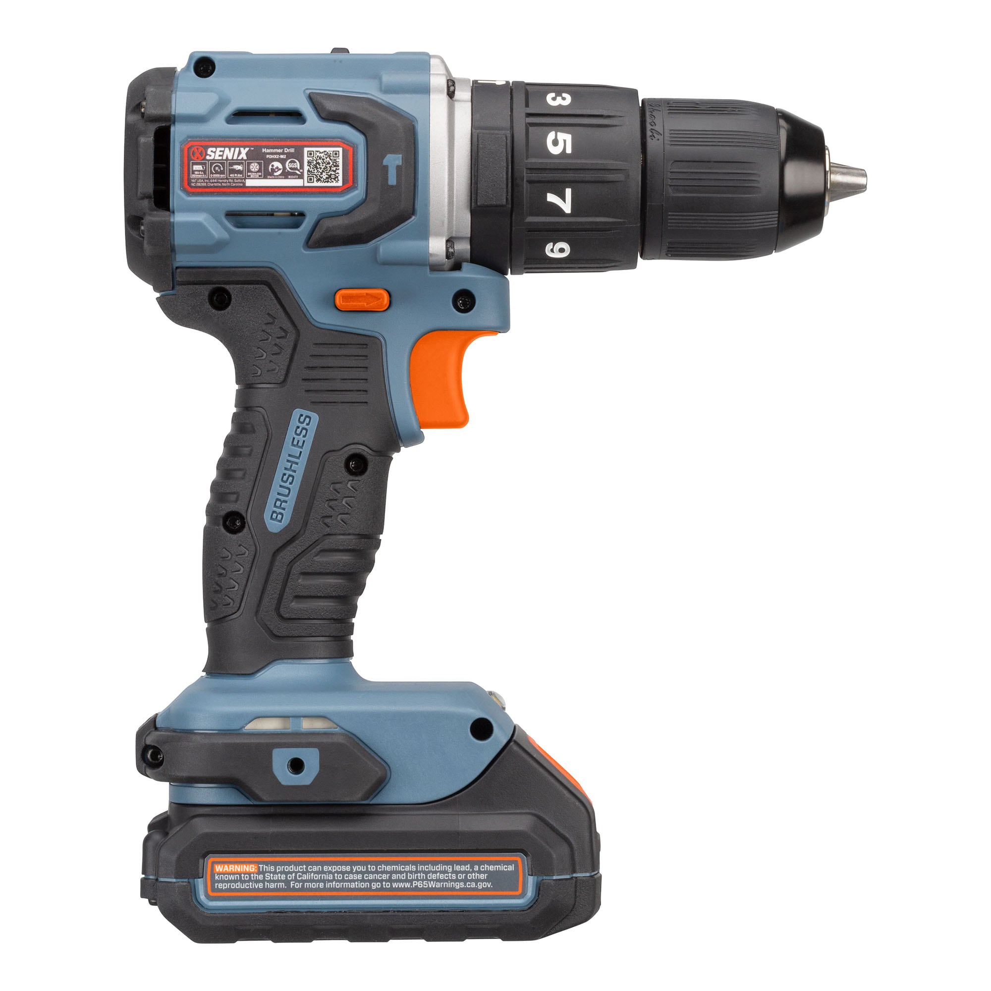 SENIX X2 1/2-in 20-volt 2-Amp Variable Speed Brushless Cordless Hammer Drill (1-Battery Included) PDHX2-M2 Sansujyuku sansujyuku.com