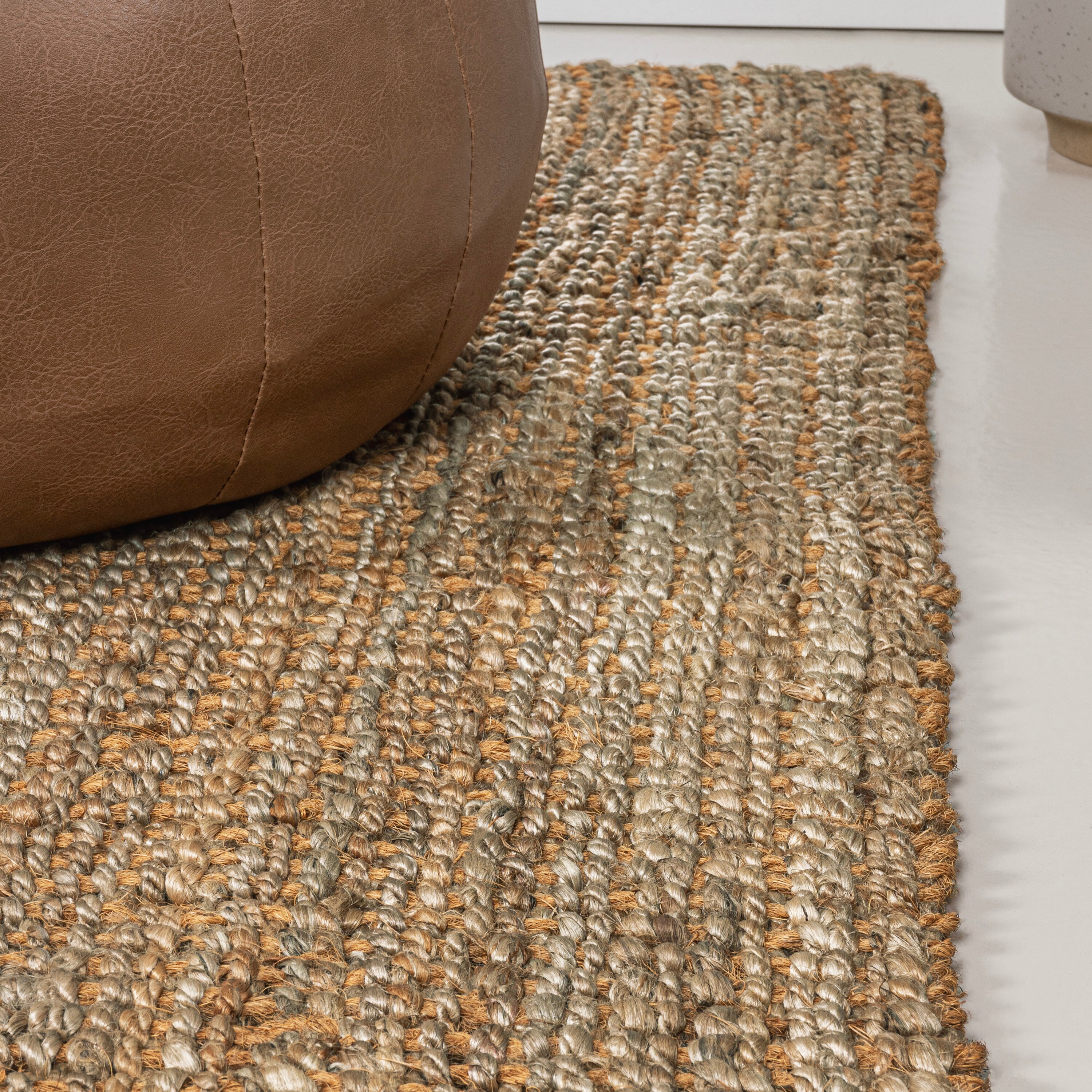Handwoven Natural Jute Rectangular 3 x 5 Area Rug