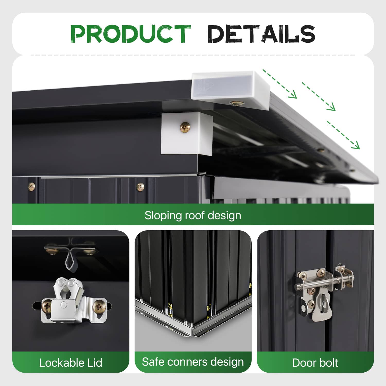 Sunmthink MSD0305-0726BK Metal-Storage-Buildings-Sheds - View #3