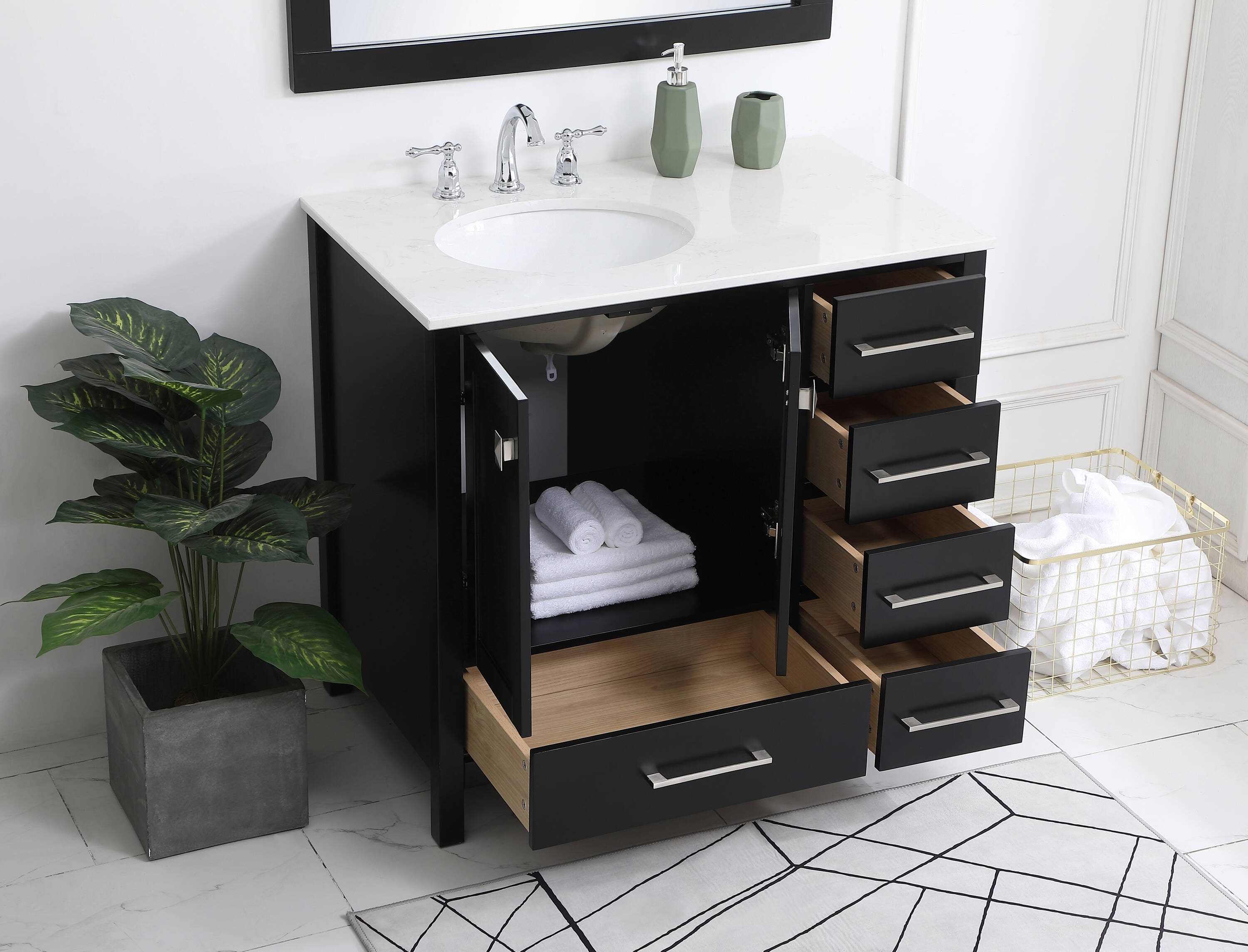 Elegant Decor HF56508BK Bath-Vanity-Combo - View #4