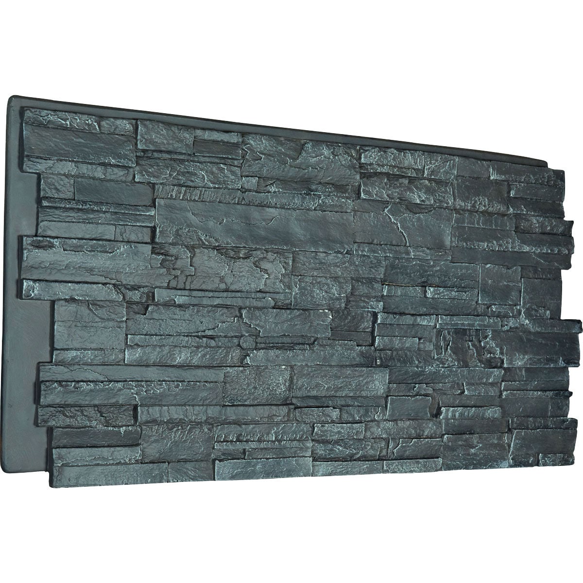 Ekena Millwork Cascade Stacked Stone 8-sq ft Slate Gray Faux Stone ...