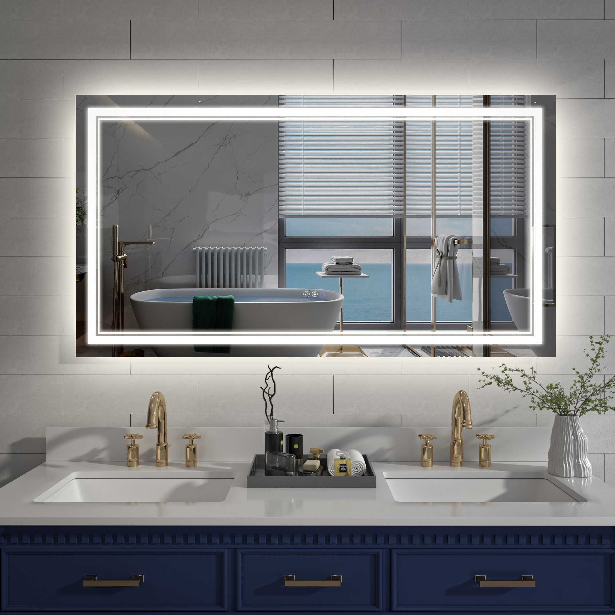 ExBrite DHBM4024FLALX1 Framed-Bath-Mirrors - View #4