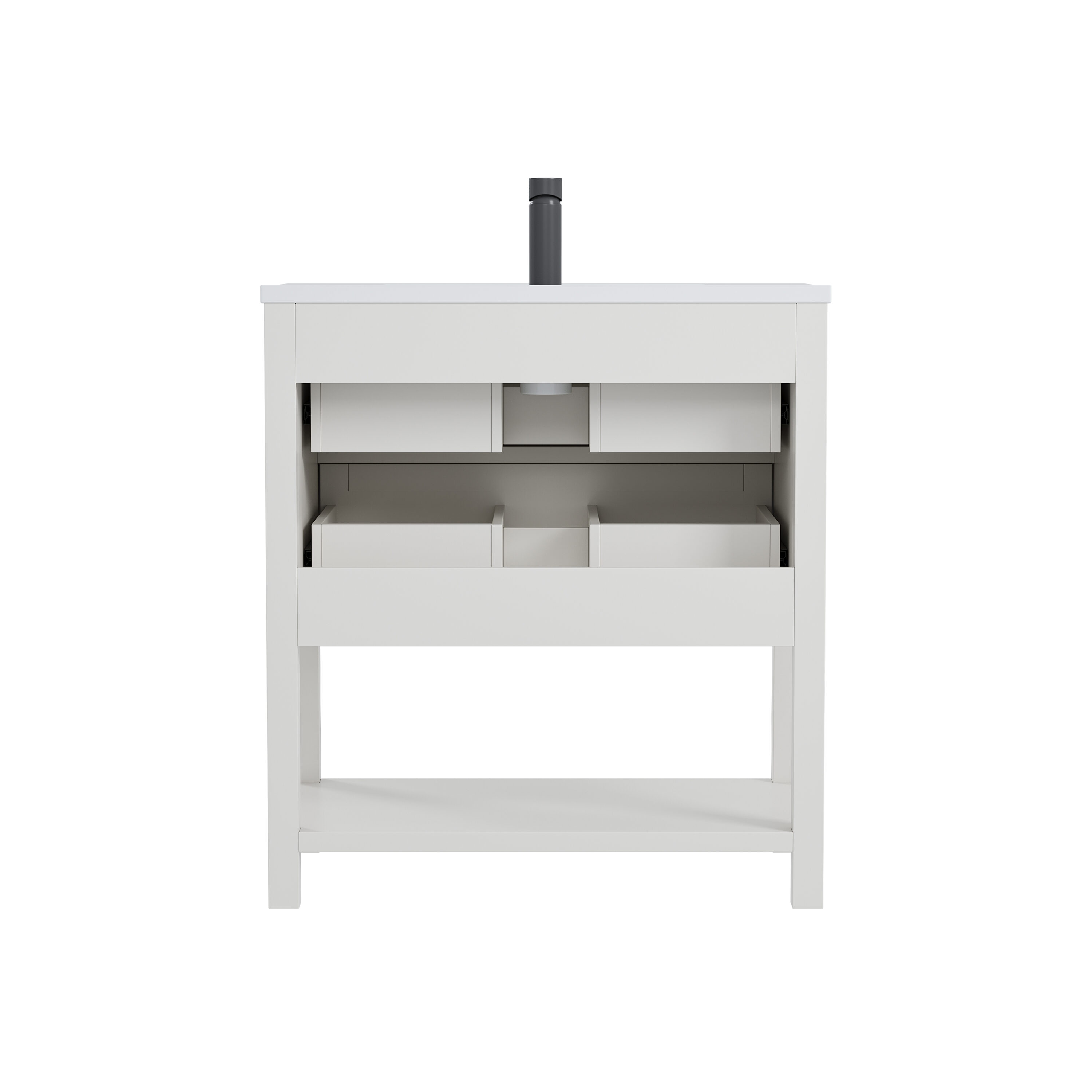 DELUXE LIVING V24032KD-30WT Bath-Vanity-Combo - View #6