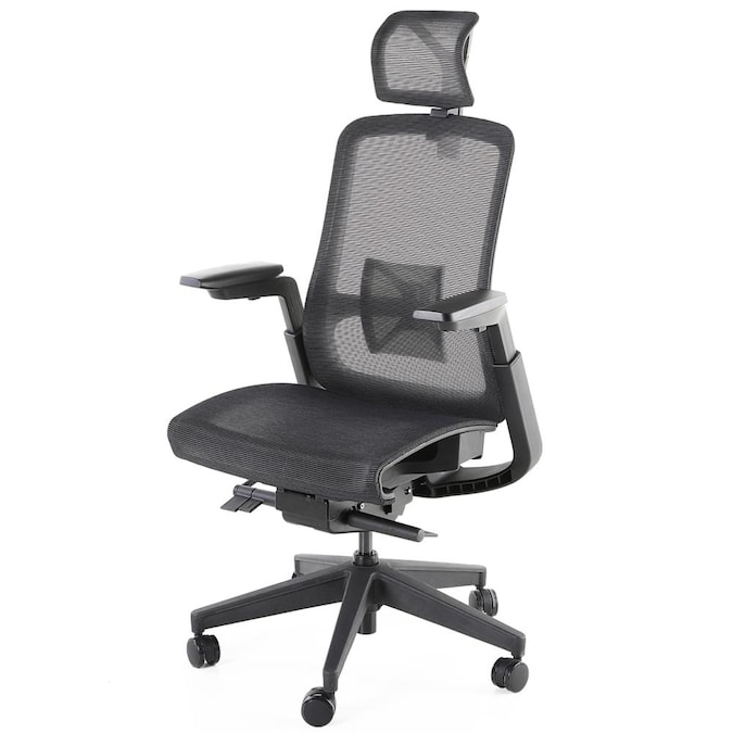 Motostuhl Black Contemporary Ergonomic, Motostuhl Ergonomic Office Mesh Task Chair With Adjustable Headrest