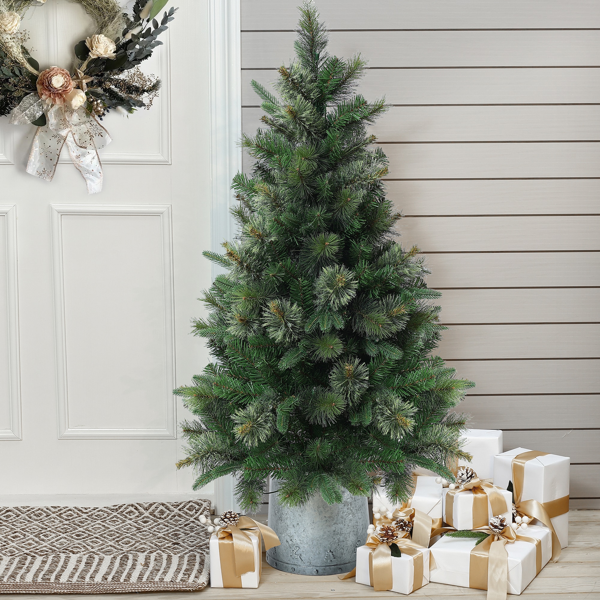 LuxenHome WHAP1787 Artificial-Christmas-Trees - View #3
