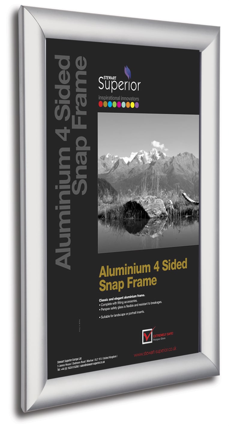 Count of 10 Anodized Aluminium Snap Frame in Silver 8.5 x 11 Inches