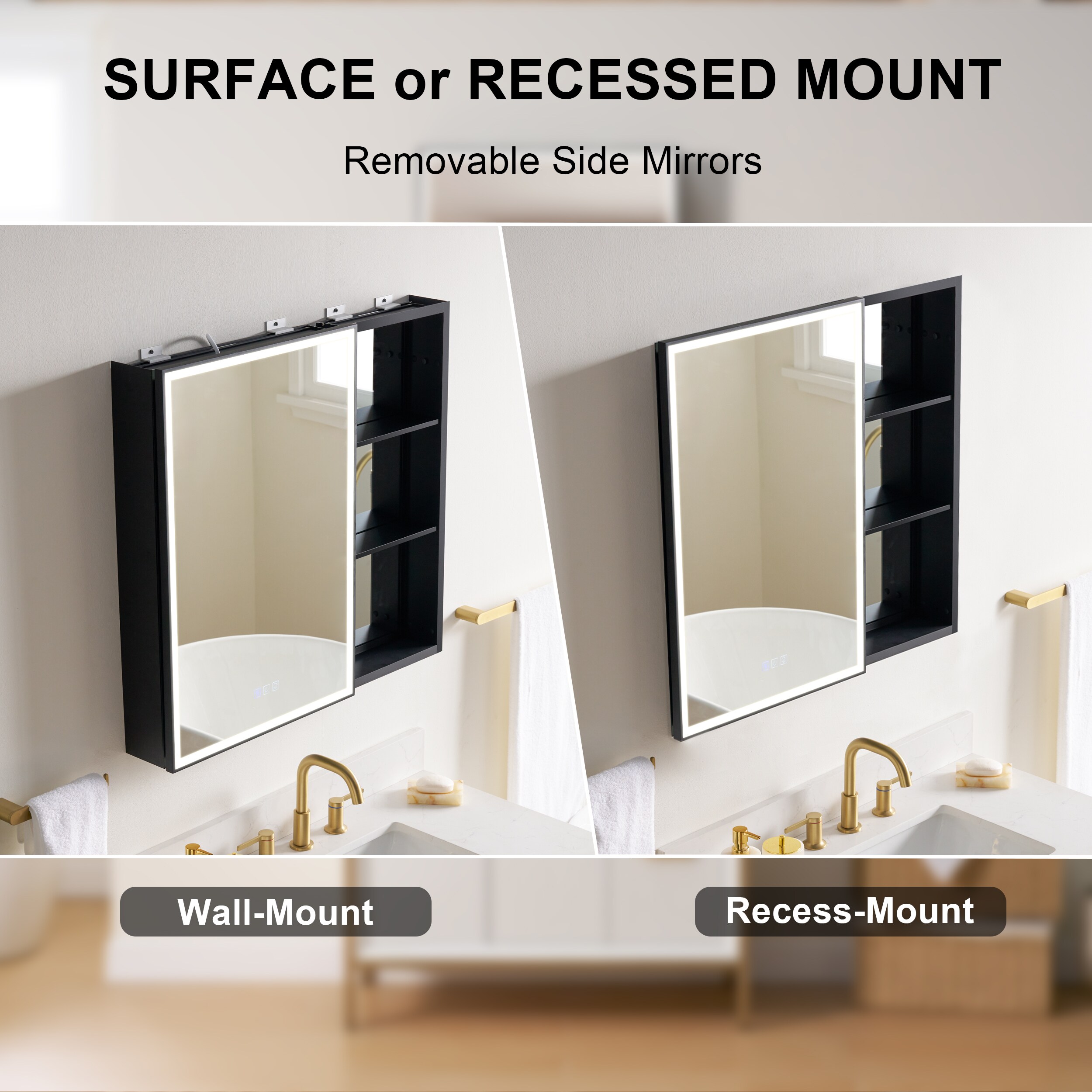 WELLFOR W12MCL2030L-MC Bathroom-Medicine-Cabinets - View #10