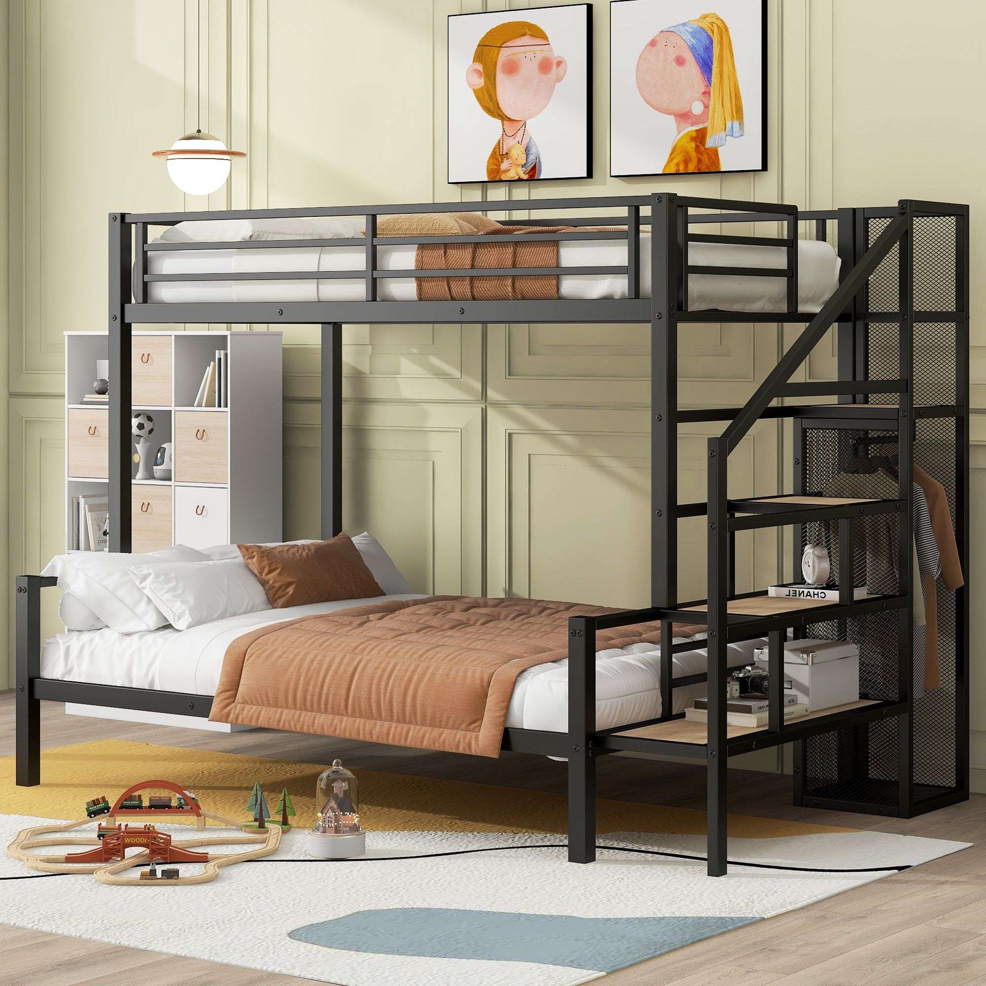 Yiekholo - Black Twin over full Bunk Bed
