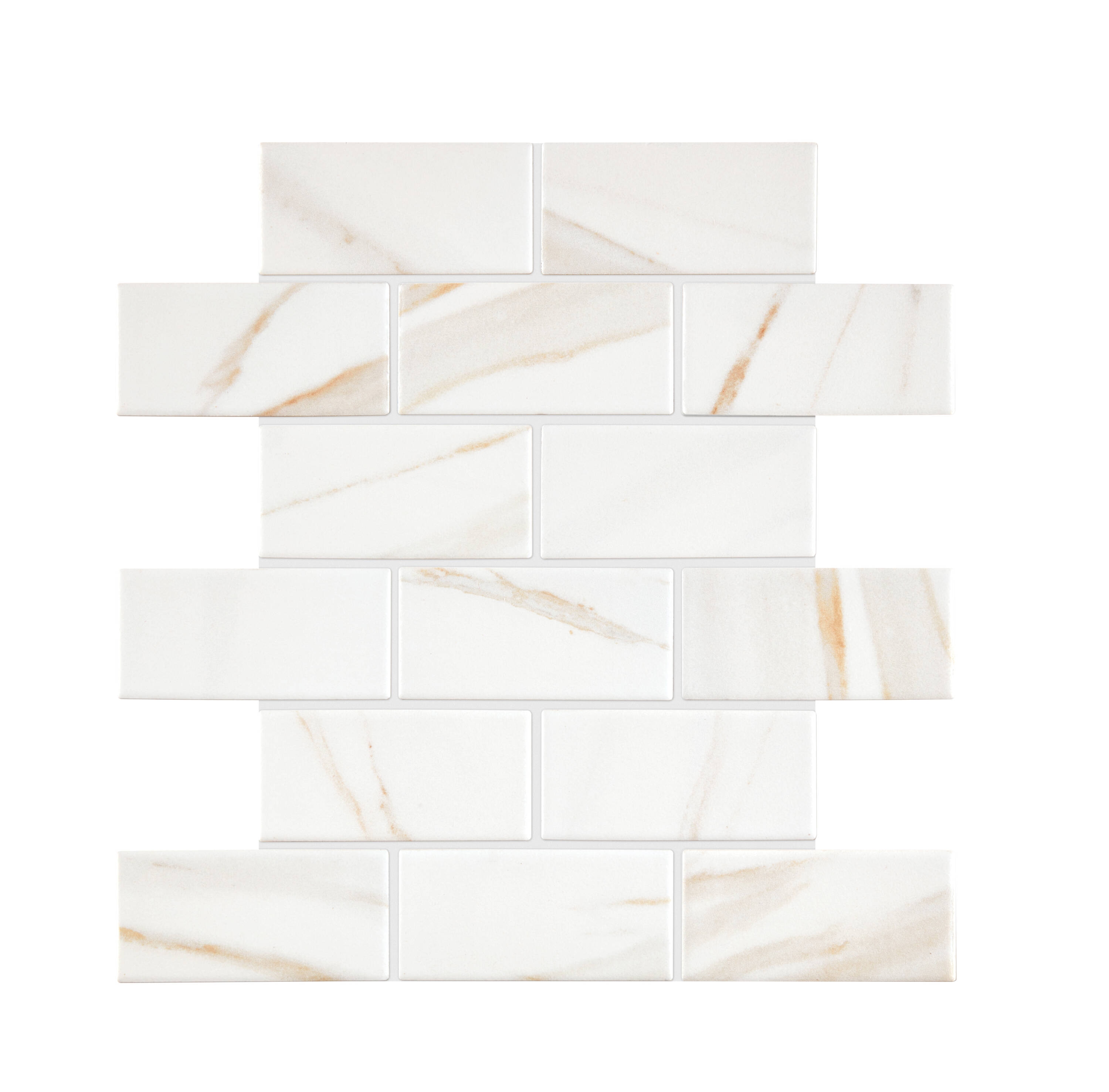 American Olean NP2024BJHC1P2 North Park White Marble 12-in x 12-in Matte Ceramic Marble look Mosaic Floor and Wall Tile ( 0.83-sq ft Piece )