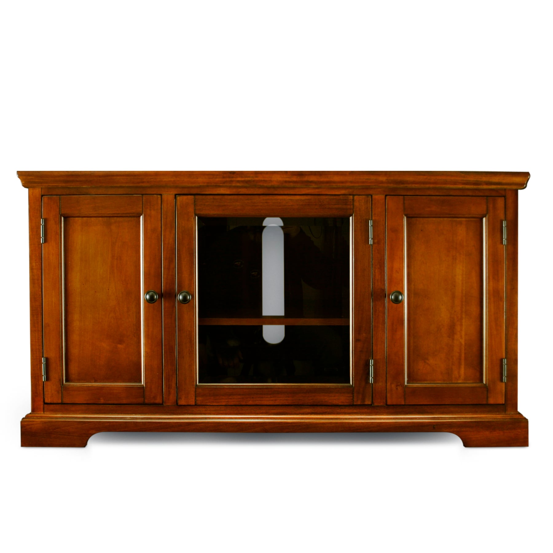 Leick Home 87385 Riley Holliday Traditional Brown Cherry Corner TV stand ( Accommodates TVs up to 50-in )