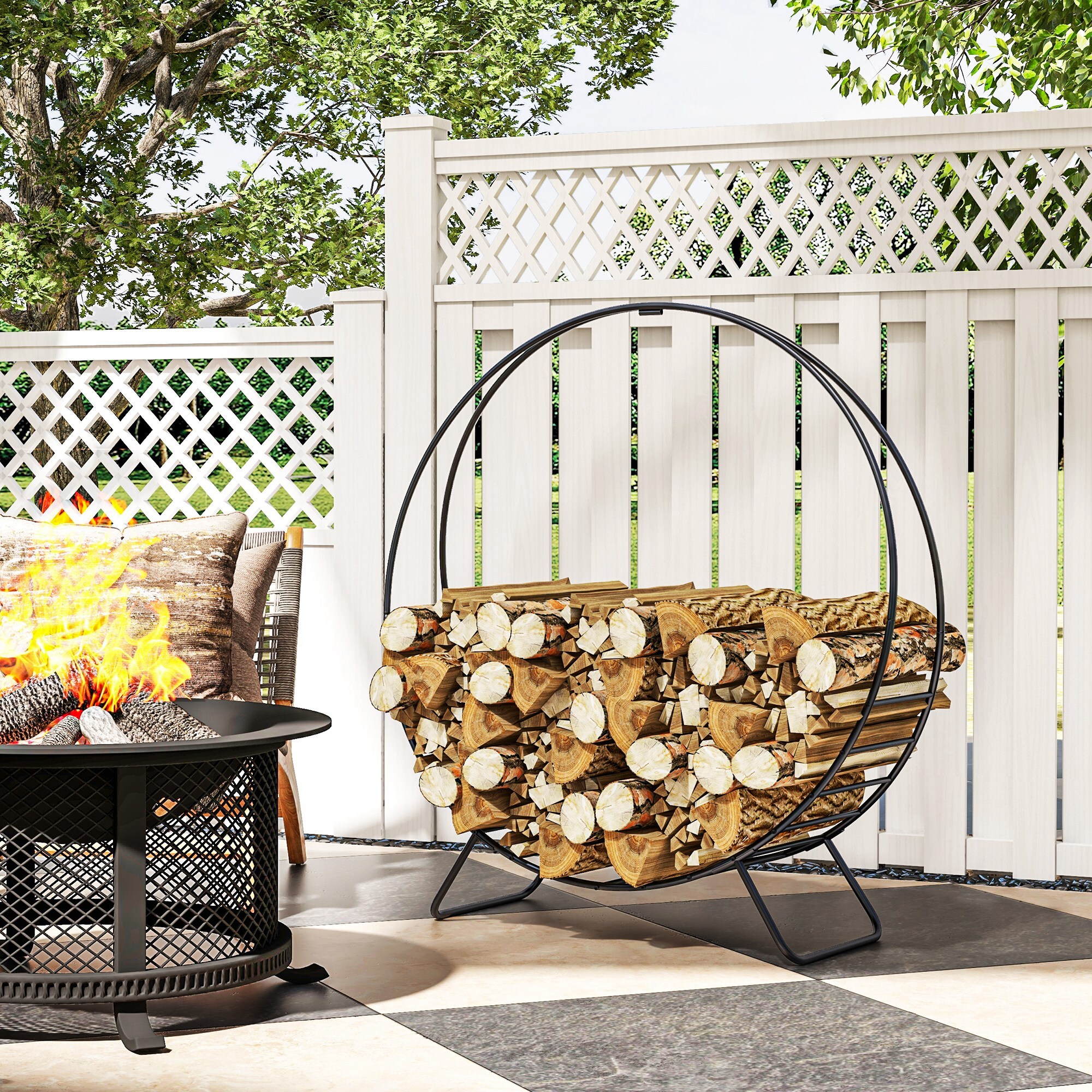 Outsunny 842-360V00BK Firewood-Storage - View #7