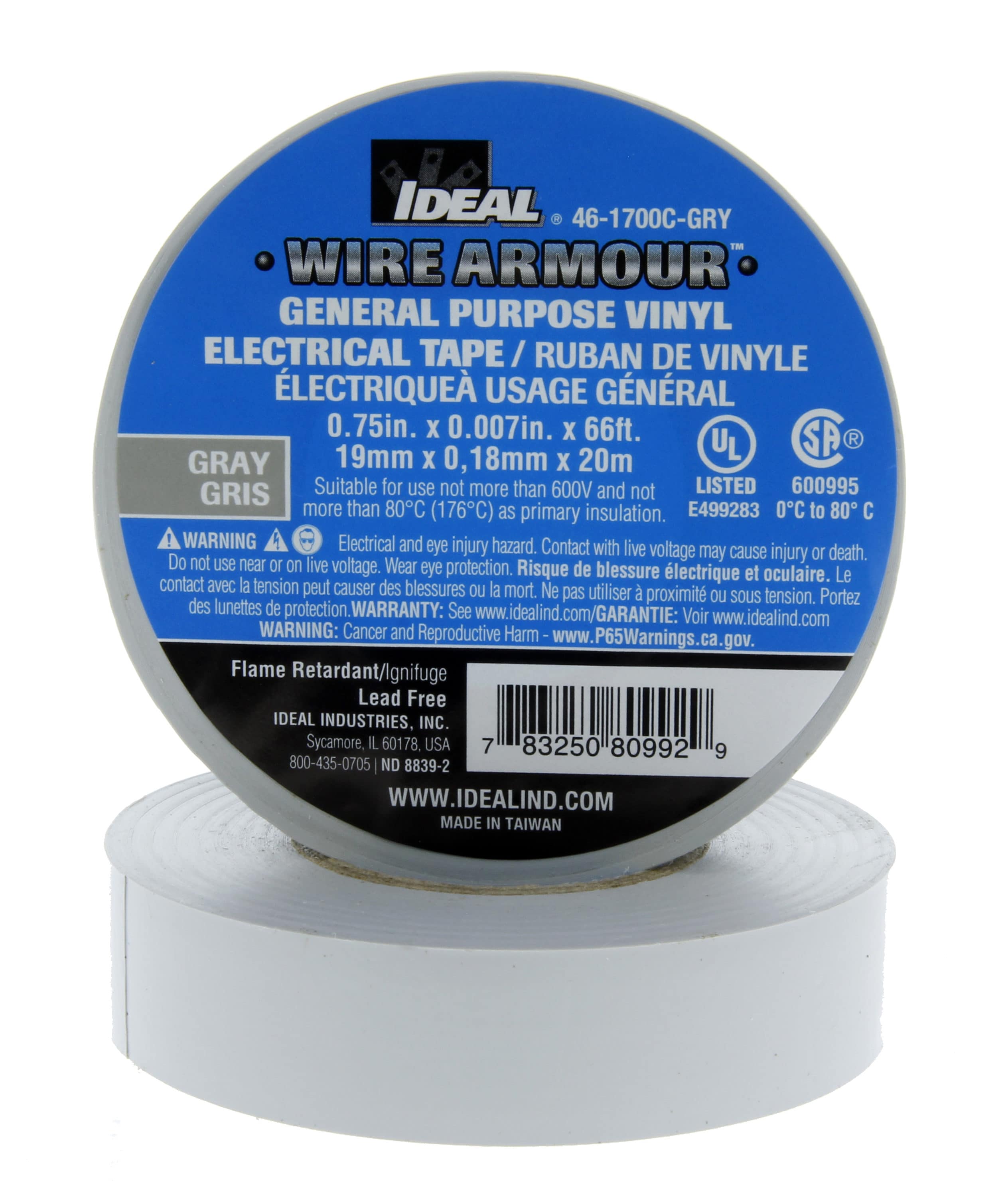 3/4" X 66ft Trailer RV Wires LaVanture 12 Rolls of Gray Vinyl Electrical Tape 