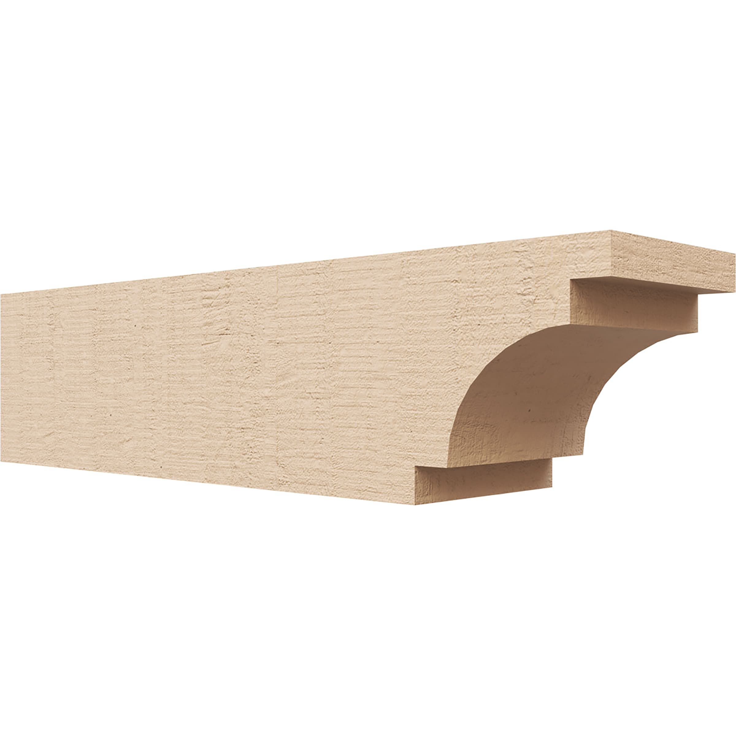 Ekena Millwork RFTU04X04X16MEDRCPR Mediterranean Woodgrain 4-in x 4-in x 16-in Brown Urethane Standard bracket