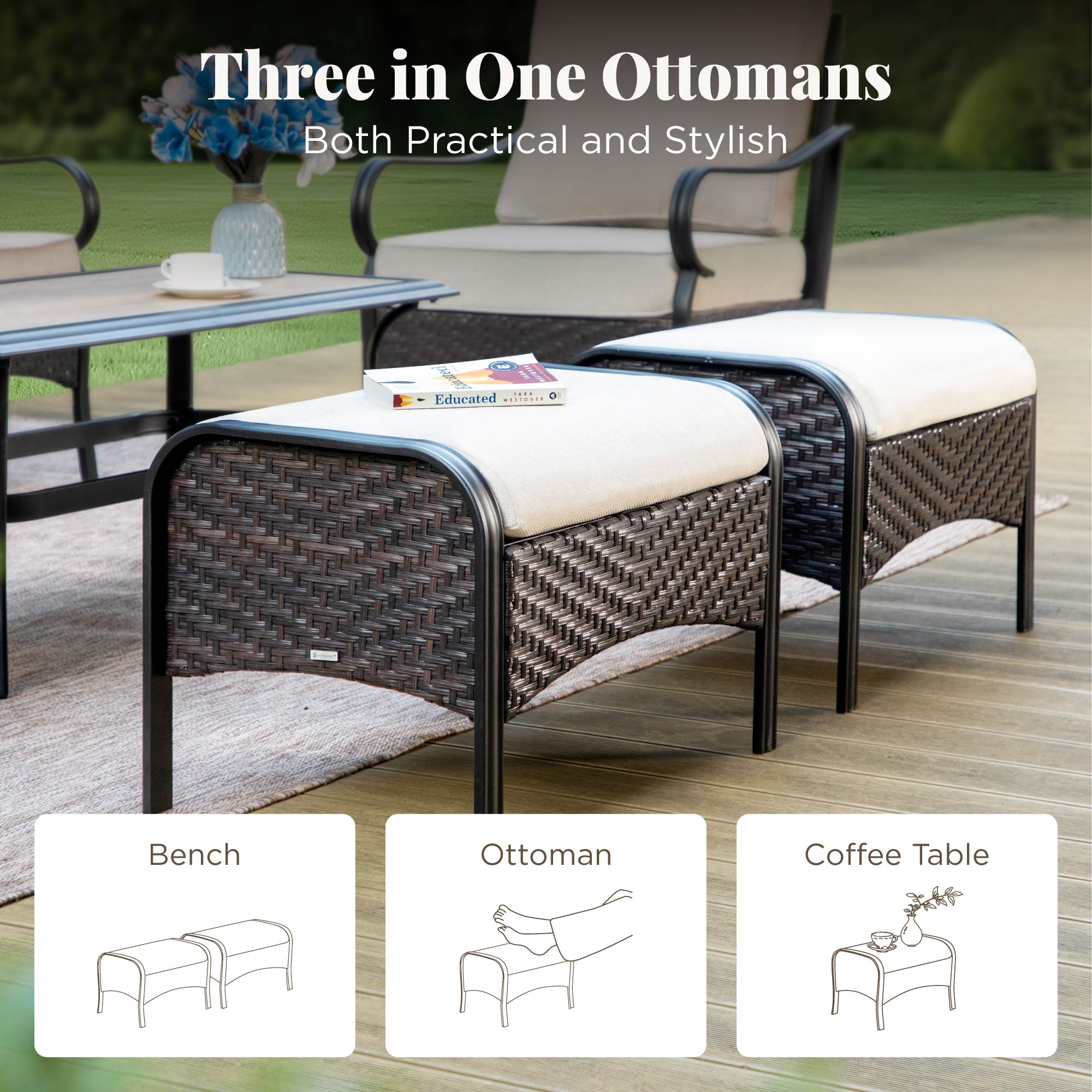 Sunshine Valley CR001-08-7-GS103 Patio-Conversation-Sets - View #7