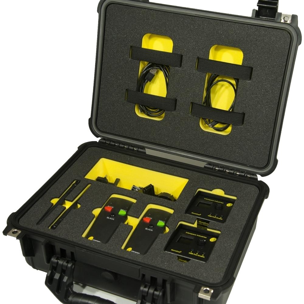  TCNCD345656 Interspace INTI-MC3-S3-TFC Microcue3 3 USB Twin Pro Kit with 2 x 3-Button Standard Handset